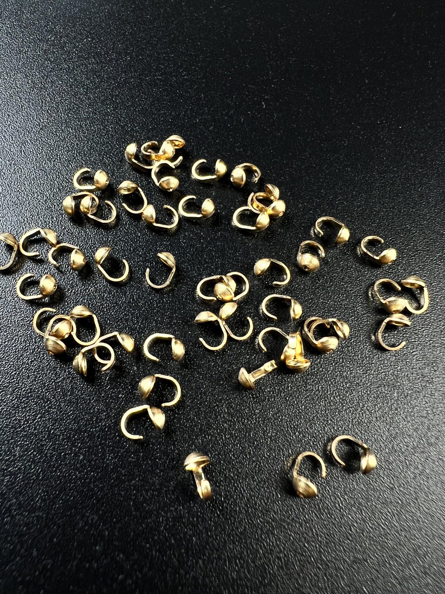 925 sterling silver 3mm cup bead tip. Bead tip for necklace bracelet end tip using silk thread , jewelry making findings . 10, 25, 50 pcs