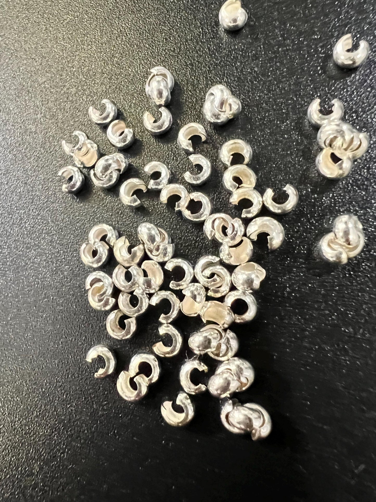 14k Gold Filled, 925 Sterling Silver Crimp Cover - 3mm Jewelry Making Supply - 10 Pieces