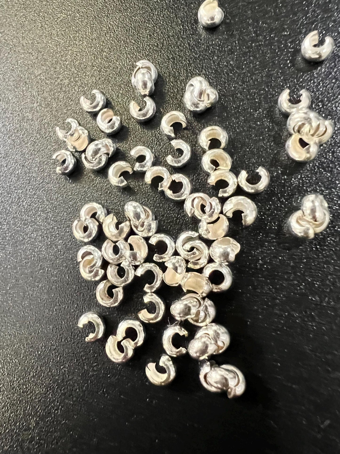 14k Gold Filled, 925 Sterling Silver Crimp Cover - 3mm Jewelry Making Supply - 10 Pieces