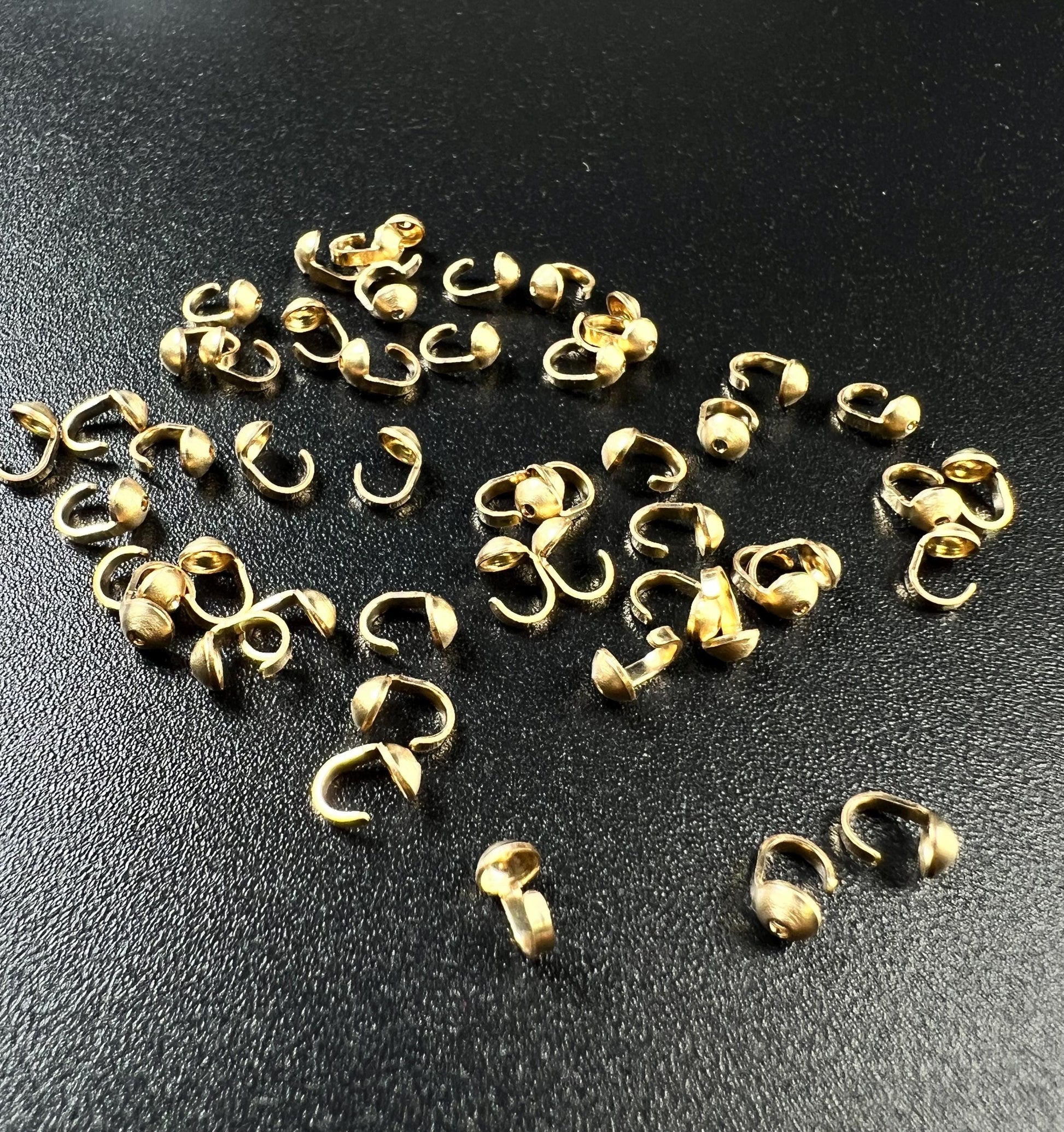 925 sterling silver 3mm cup bead tip. Bead tip for necklace bracelet end tip using silk thread , jewelry making findings . 10, 25, 50 pcs