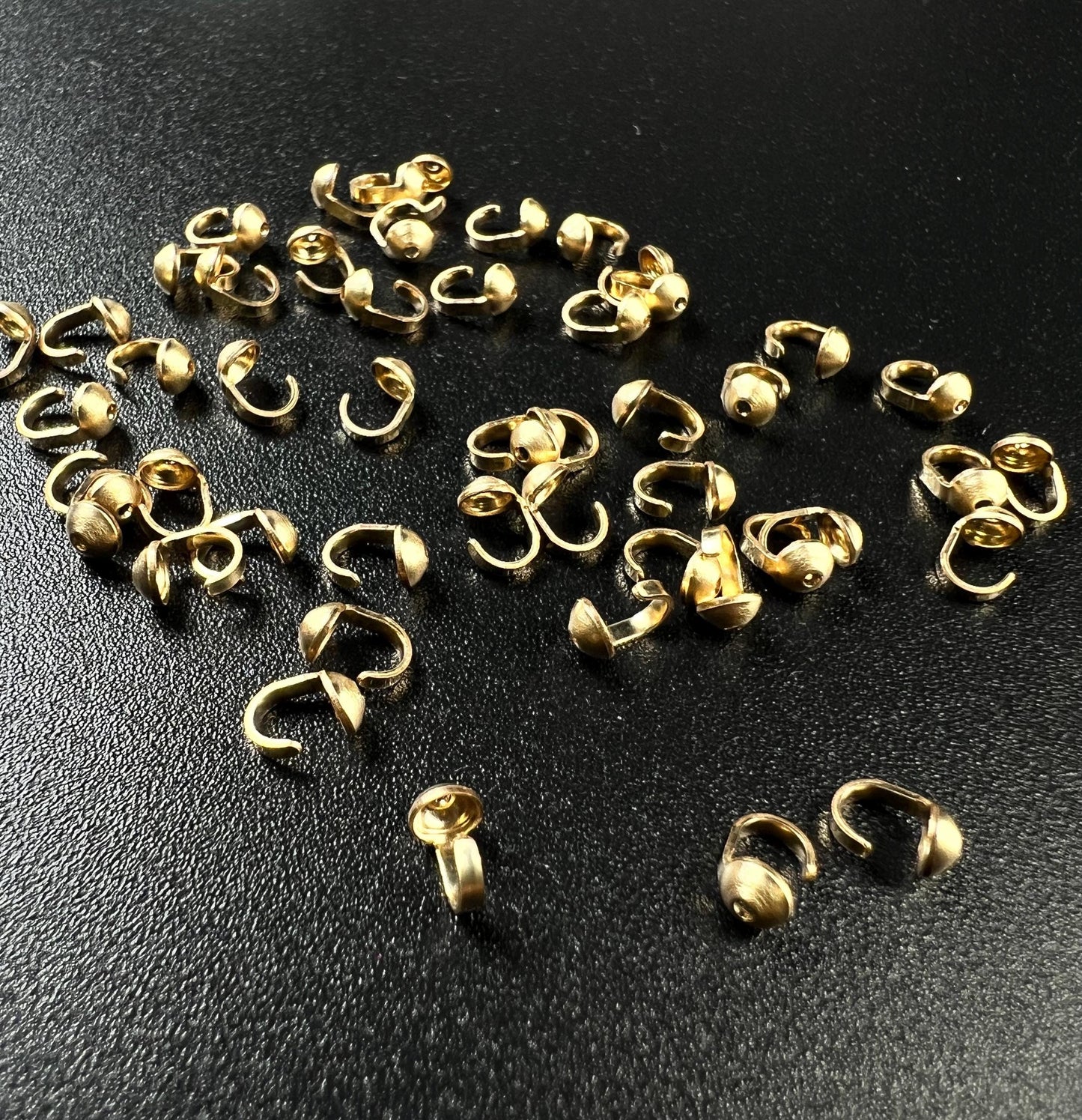 925 sterling silver 3mm cup bead tip. Bead tip for necklace bracelet end tip using silk thread , jewelry making findings . 10, 25, 50 pcs
