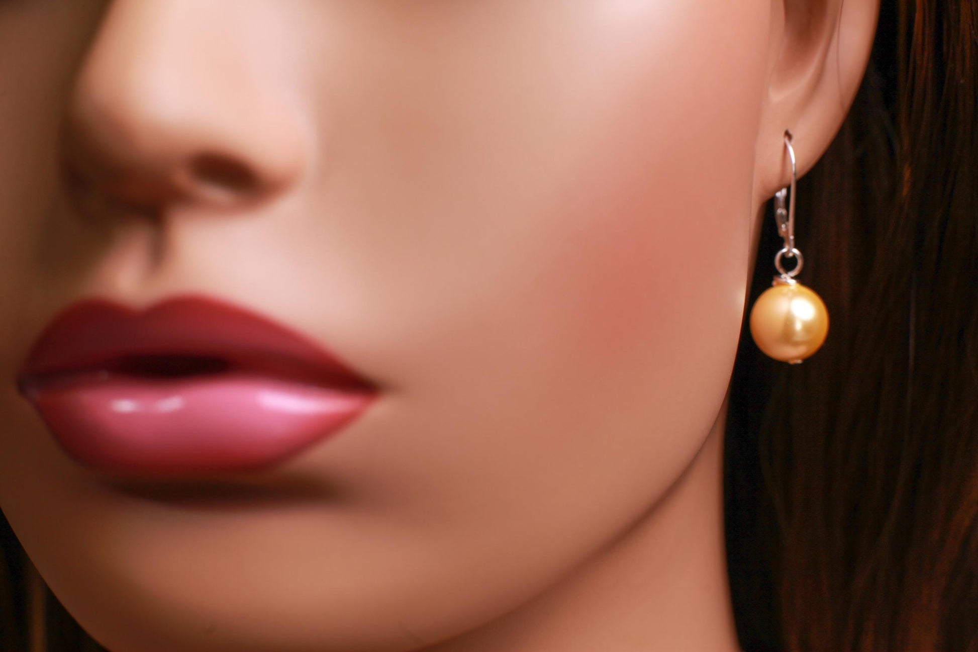 Golden Yellow South SeaShell Pearl 12,14,16mm Large Gold Plated, Gold Vermeil, Sterling Silver, Silver Plated Leverback Earrings