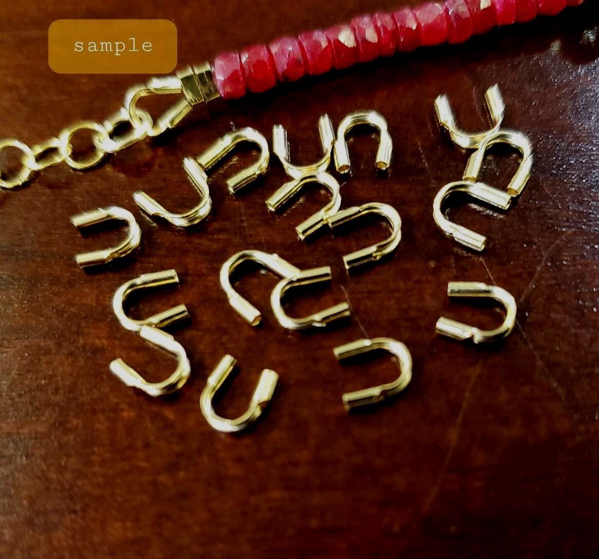 14k gold filled wire guards, wire protectors .021" 5mm Jewelry Making Supplies. 10 pcs ,20 pcs, 50 Pcs