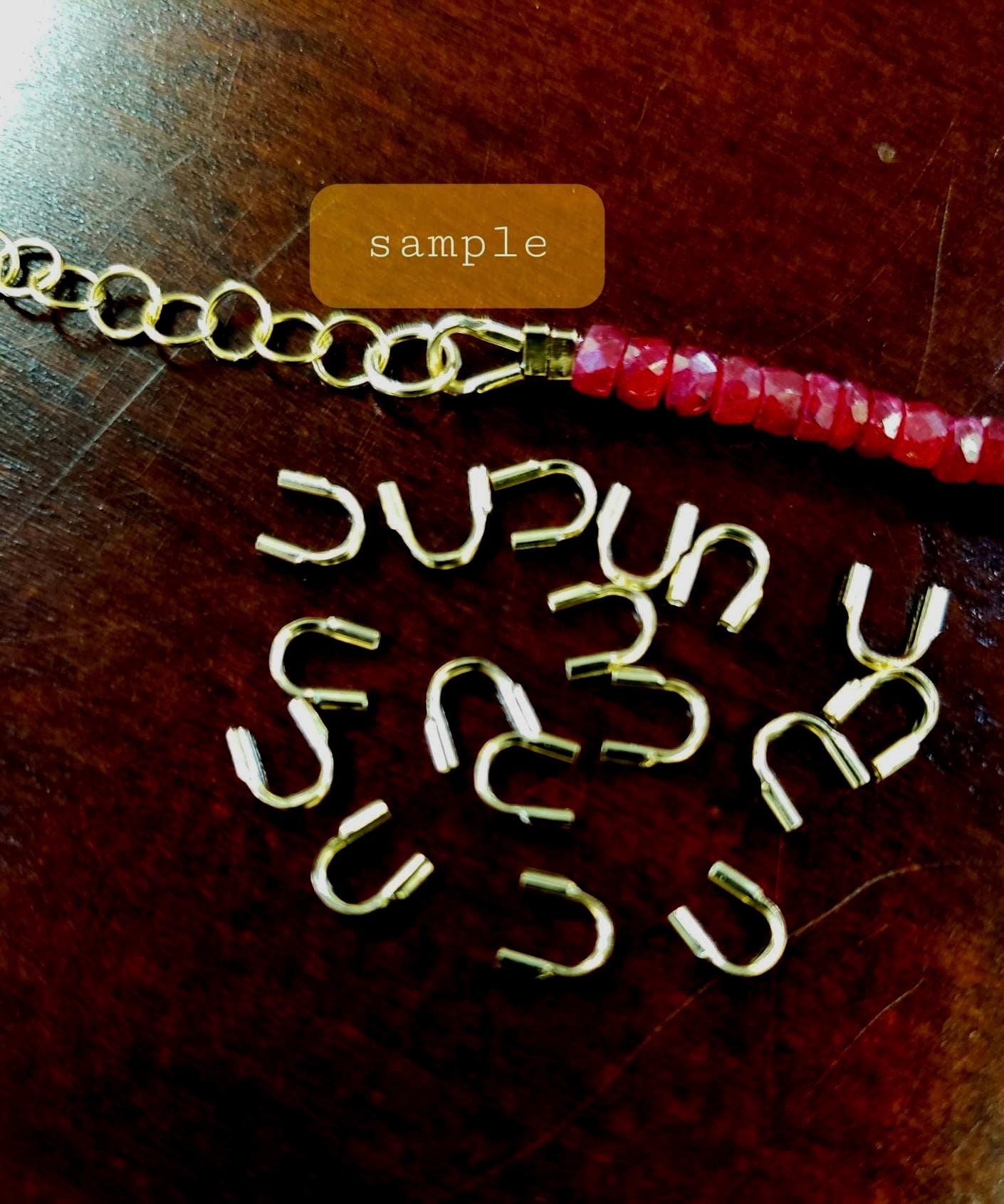 14k gold filled wire guards, wire protectors .021" 5mm Jewelry Making Supplies. 10 pcs ,20 pcs, 50 Pcs