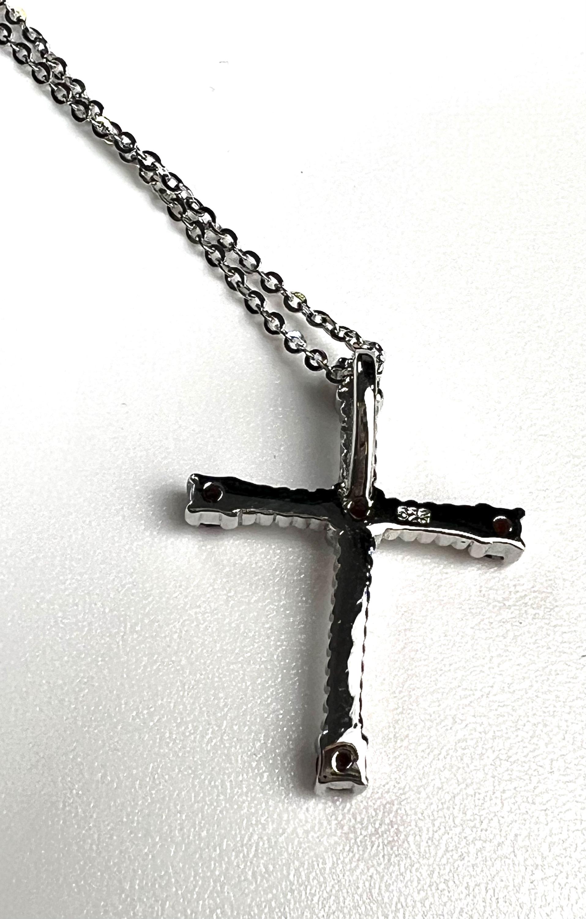 Solid 925 Sterling Silver with Garnet Gemstone Cross pendant 925 stamped High Quality Holiday Gift
