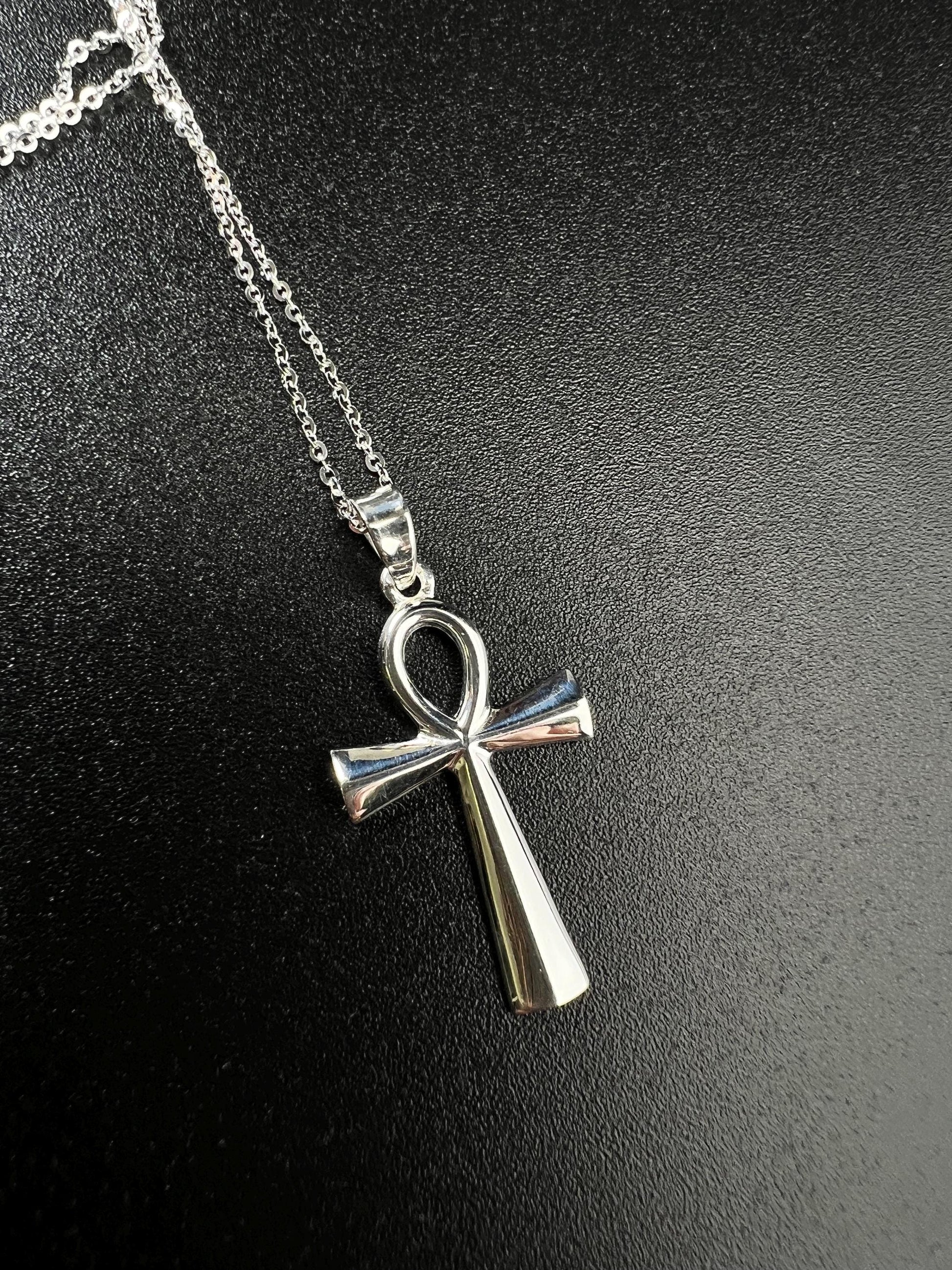 Solid 925 Sterling Silver Cross Pendant Necklace high quality 925 stamped