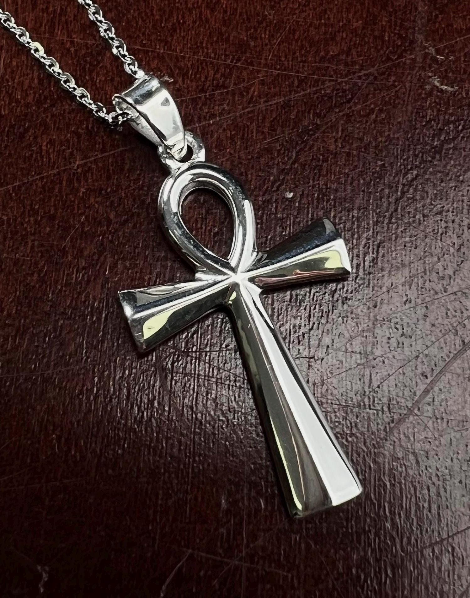 Solid 925 Sterling Silver Cross Pendant Necklace high quality 925 stamped