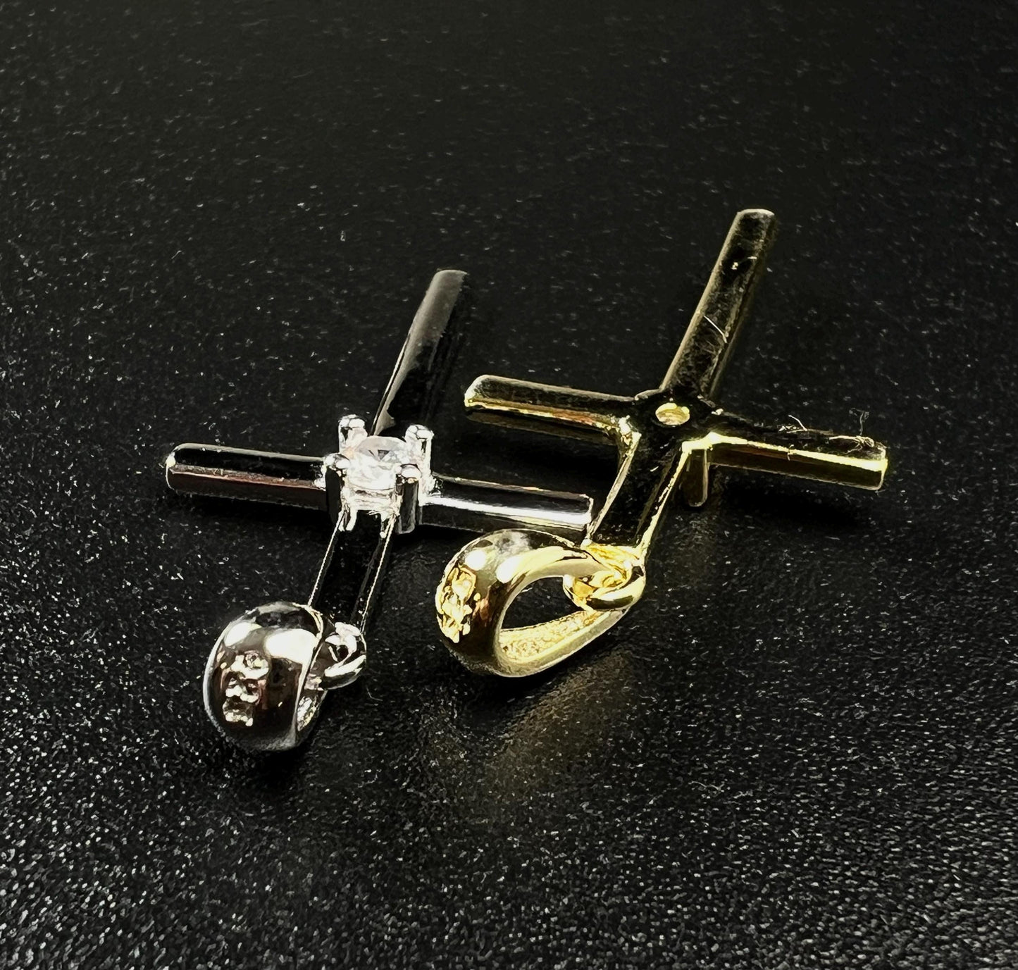 Solid 925 Sterling Silver and 18k gold vermeil Cross with CZ diamond pendant Necklace 925 stamped High Quality Holiday Gift