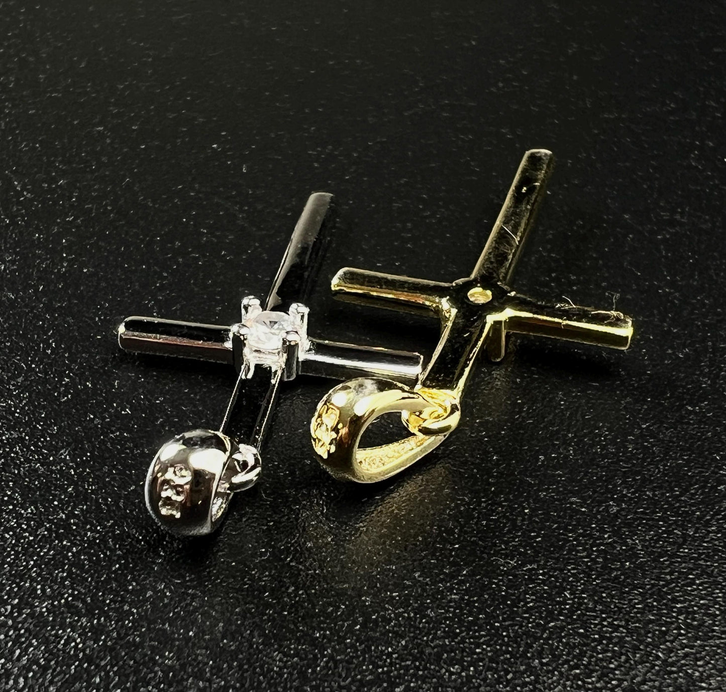 Solid 925 Sterling Silver and 18k gold vermeil Cross with CZ diamond pendant Necklace 925 stamped High Quality Holiday Gift