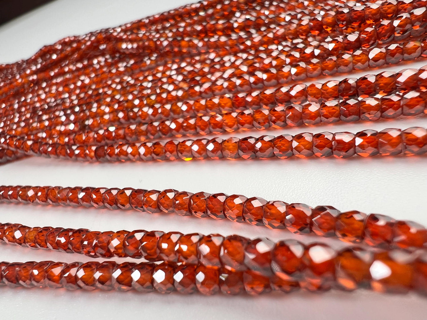Brown Zircon Micro Faceted 3mm Octagon cut cube Roundel AAA quality Natural Gemstone Jewelry Making Beads 16” Strand very sparkly