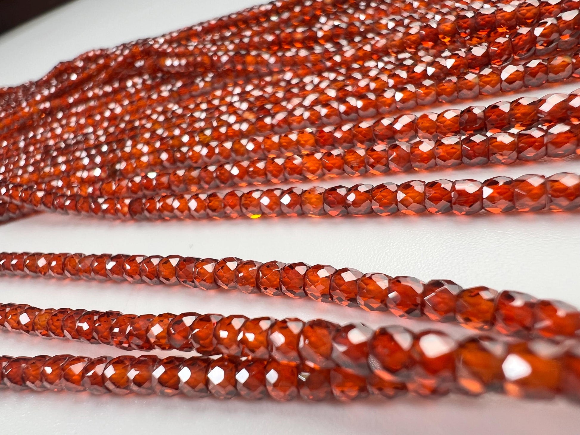 Brown Zircon Micro Faceted 3mm Octagon cut cube Roundel AAA quality Natural Gemstone Jewelry Making Beads 16” Strand very sparkly