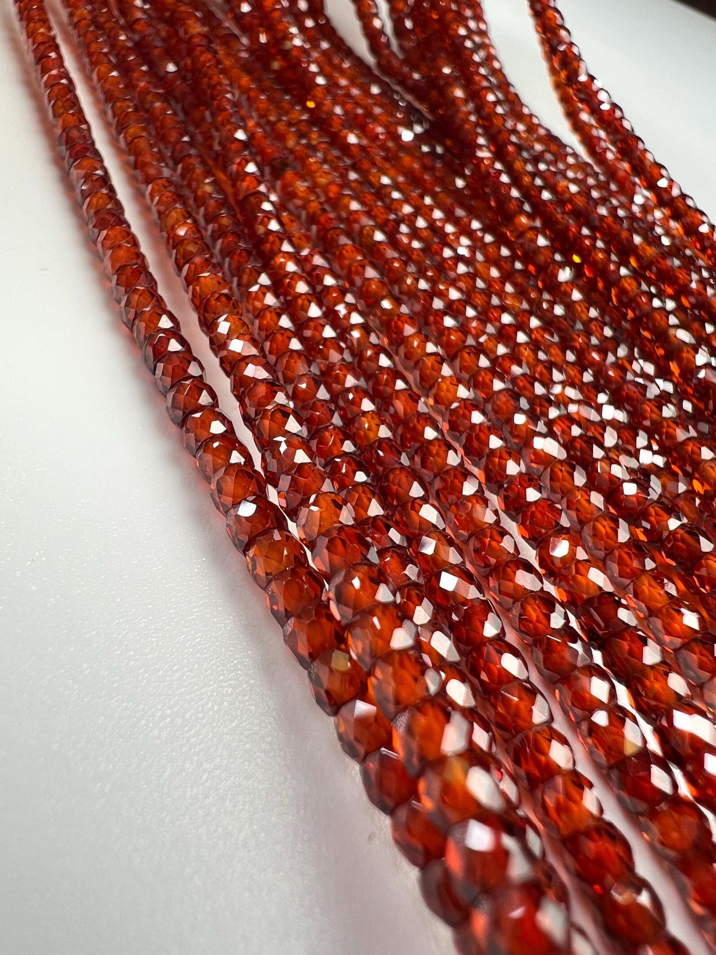 Brown Zircon Micro Faceted 3mm Octagon cube Roundel AAA quality Natural Gemstone Jewelry Making Beads 16” Strand very sparkly