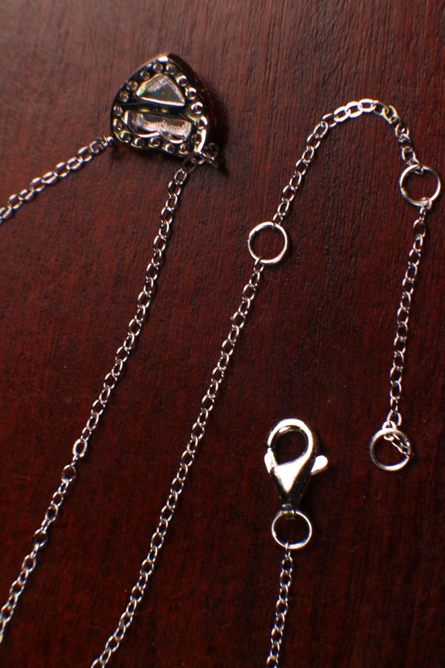 Genuine Ethiopian Fire Opal, Welo Opal Heart CZ diamond Pendant in 925 Sterling Silver, 22K Gold Vermeil Adjustable Necklace AAA Quality