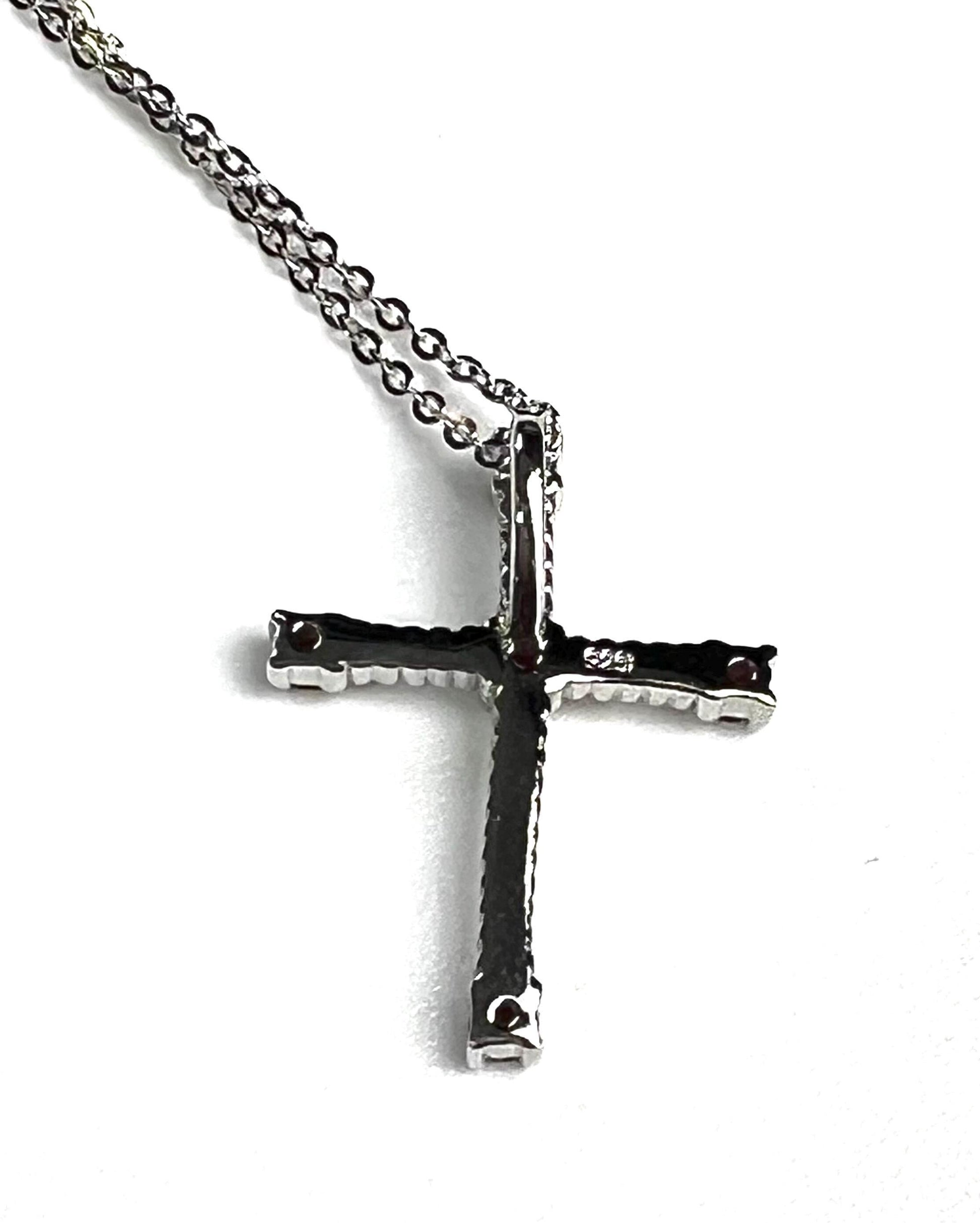 Solid 925 Sterling Silver with Garnet Gemstone Cross pendant 925 stamped High Quality Holiday Gift