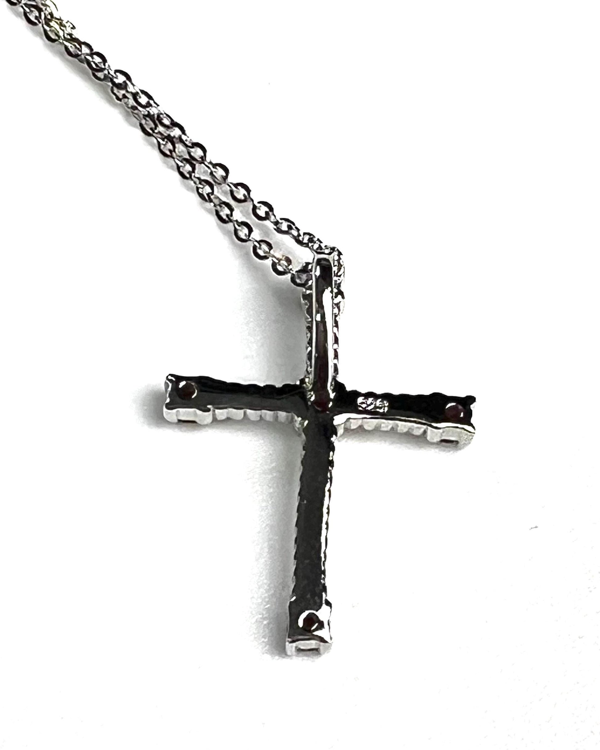 Solid 925 Sterling Silver with Garnet Gemstone Cross pendant 925 stamped High Quality Holiday Gift
