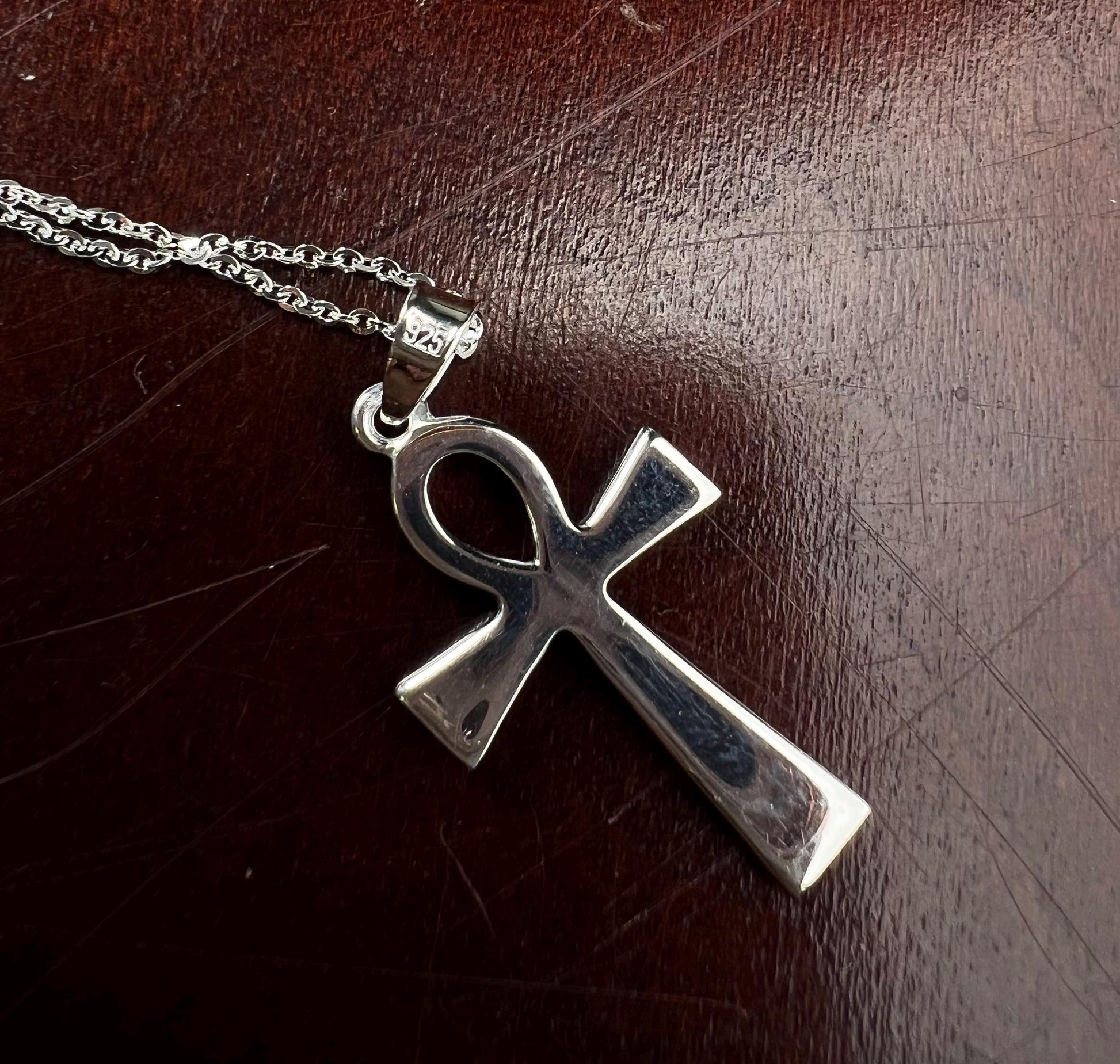 Solid 925 Sterling Silver Cross Pendant Necklace high quality 925 stamped