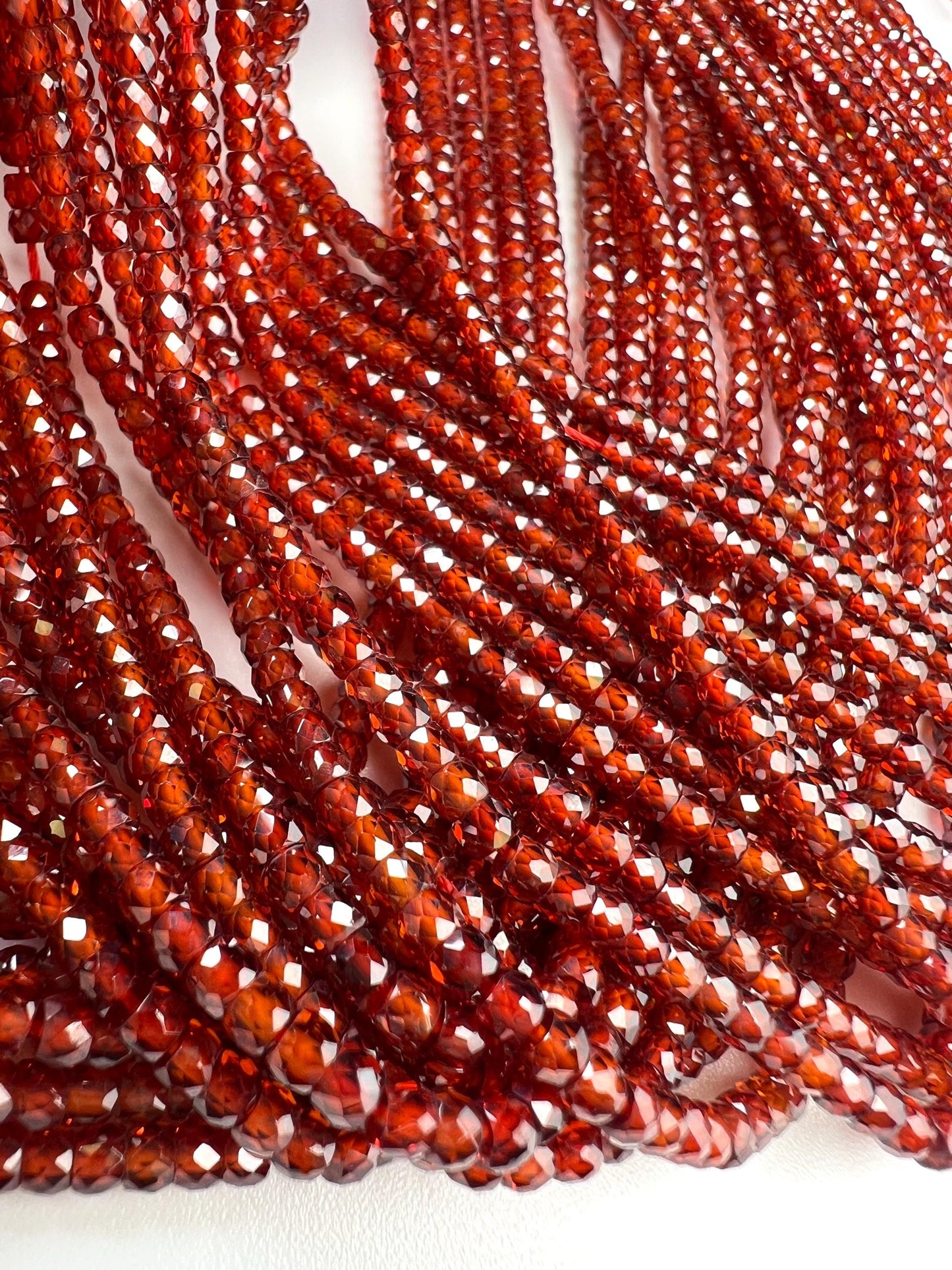 Brown Zircon Micro Faceted 3mm Octagon cube Roundel AAA quality Natural Gemstone Jewelry Making Beads 16” Strand very sparkly