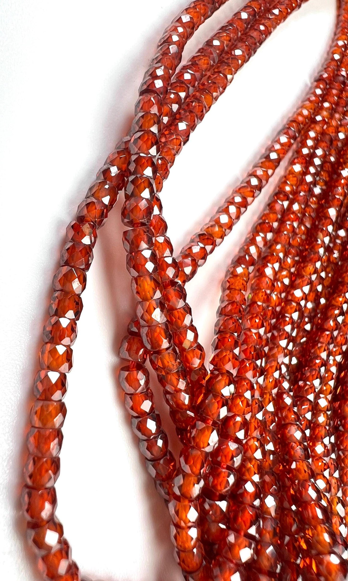 Brown Zircon Micro Faceted 3mm Octagon cube Roundel AAA quality Natural Gemstone Jewelry Making Beads 16” Strand very sparkly