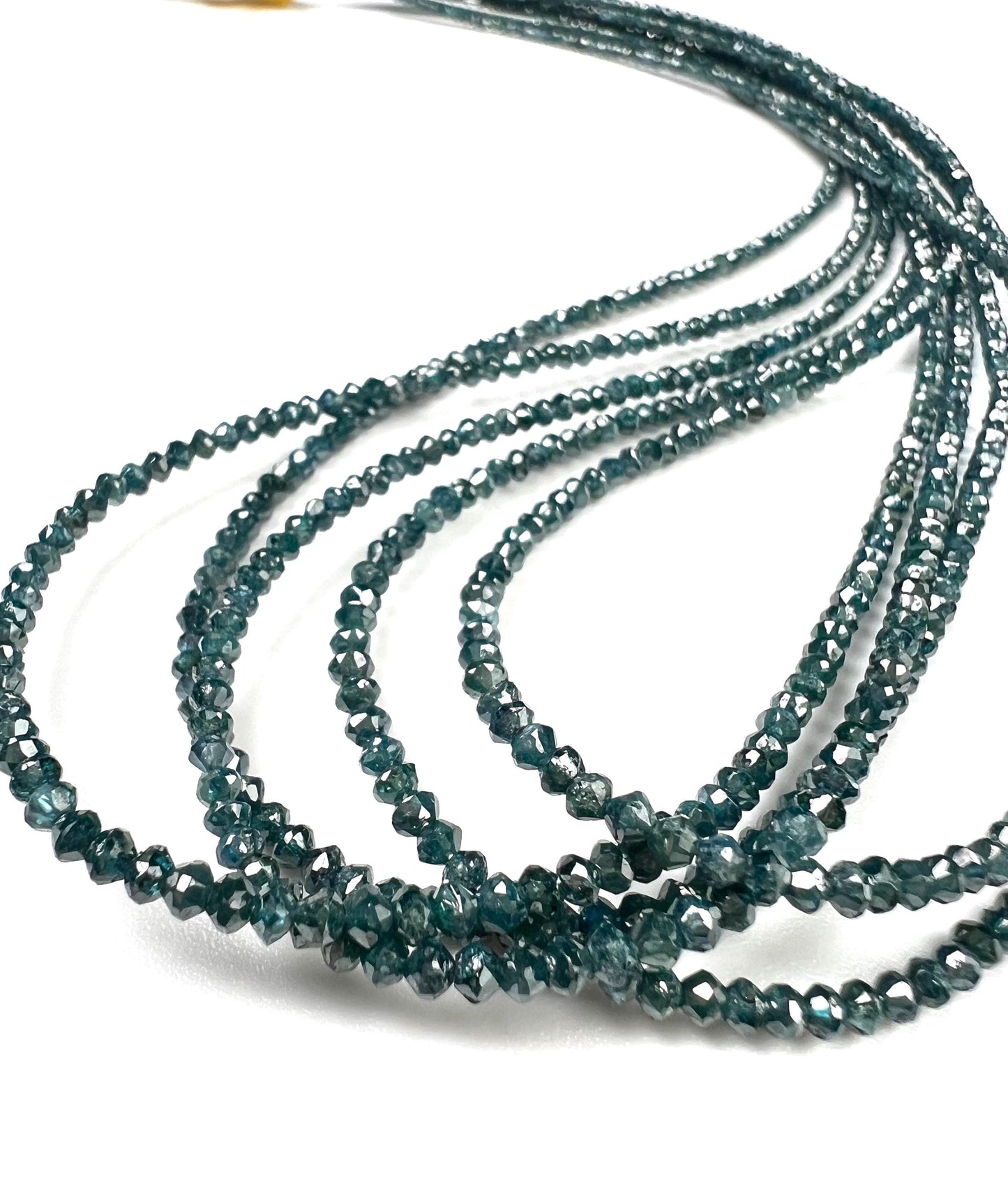 Natural Blue Diamond faceted Roundel bead, AAA Quality 1.8-2.5mm Diamond bead 12.5 cts