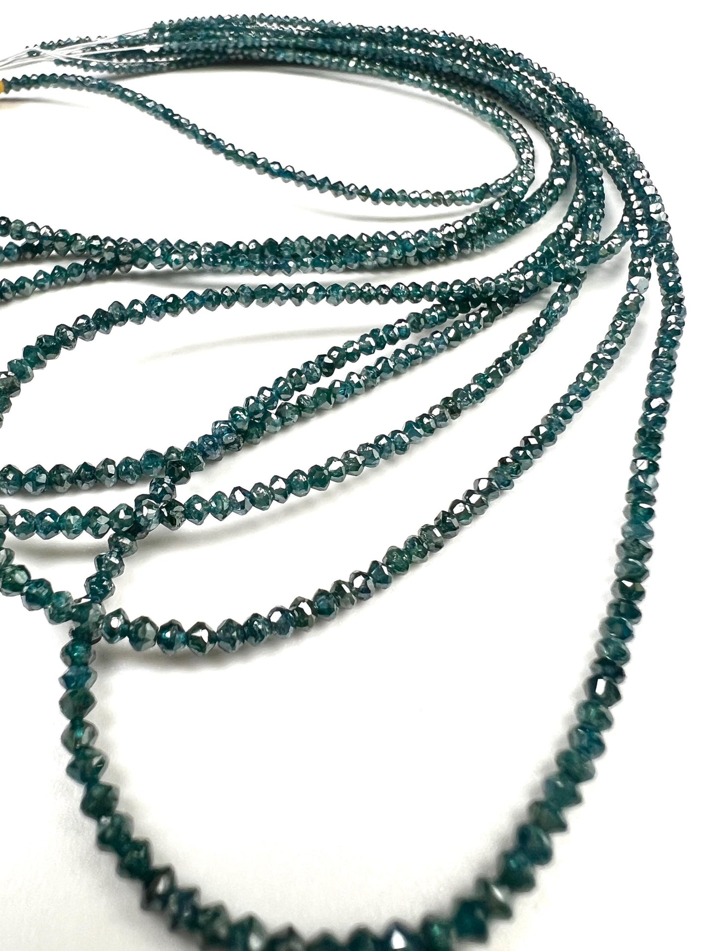 Natural Blue Diamond faceted Roundel bead, AAA Quality 1.8-2.5mm Diamond bead 12.5 cts