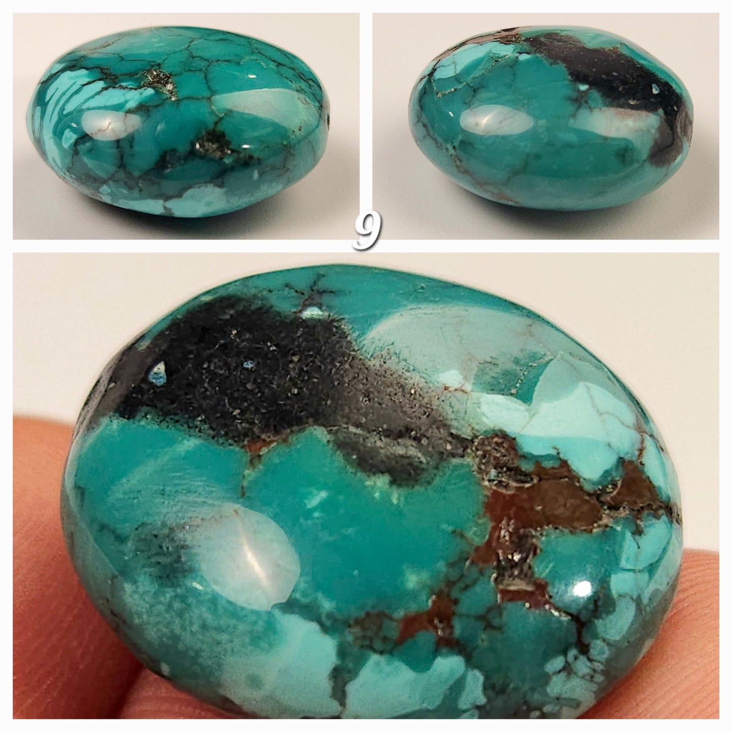 Natural Turquoise Pebble, AAA Tibetan Spiderweb Blue Turquoise, Jewelry Focal, Pendant, Palm Stone, Pocket Stone, Collection, Healing
