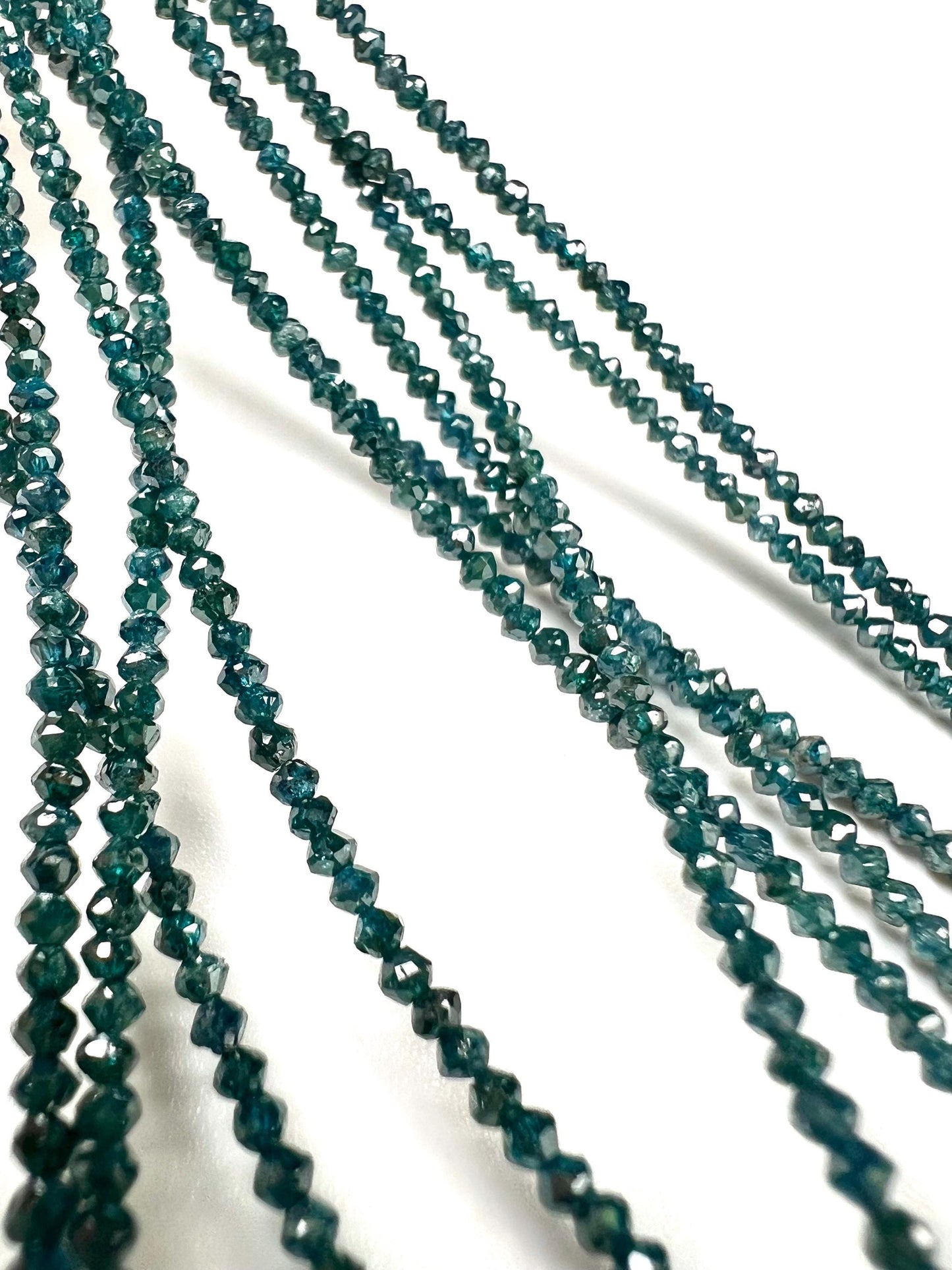 Natural Blue Diamond faceted Roundel bead, AAA Quality 1.8-2.5mm Diamond bead 12.5 cts