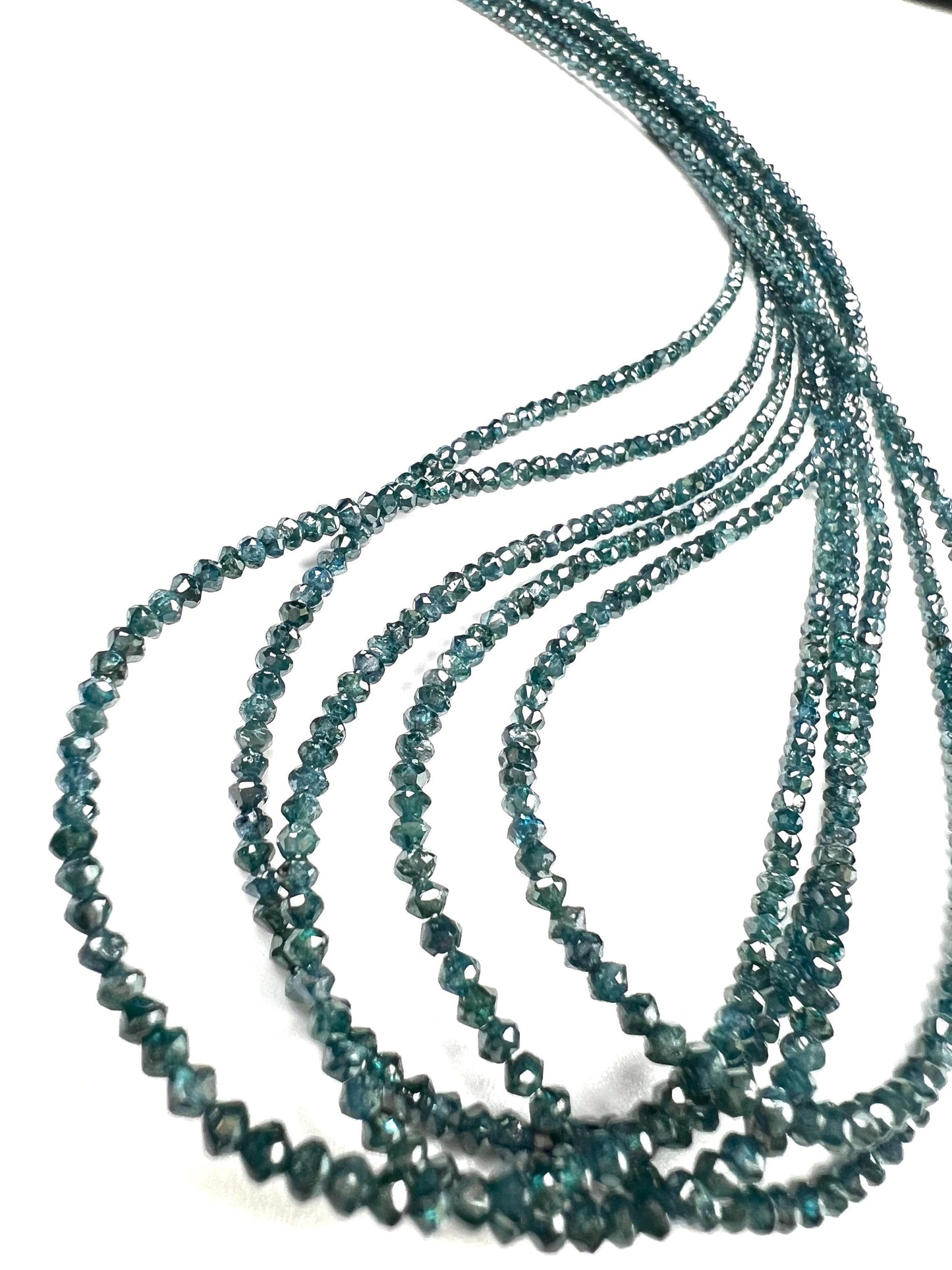 Natural Blue Diamond faceted Roundel bead, AAA Quality 1.8-2.5mm Diamond bead 12.5 cts