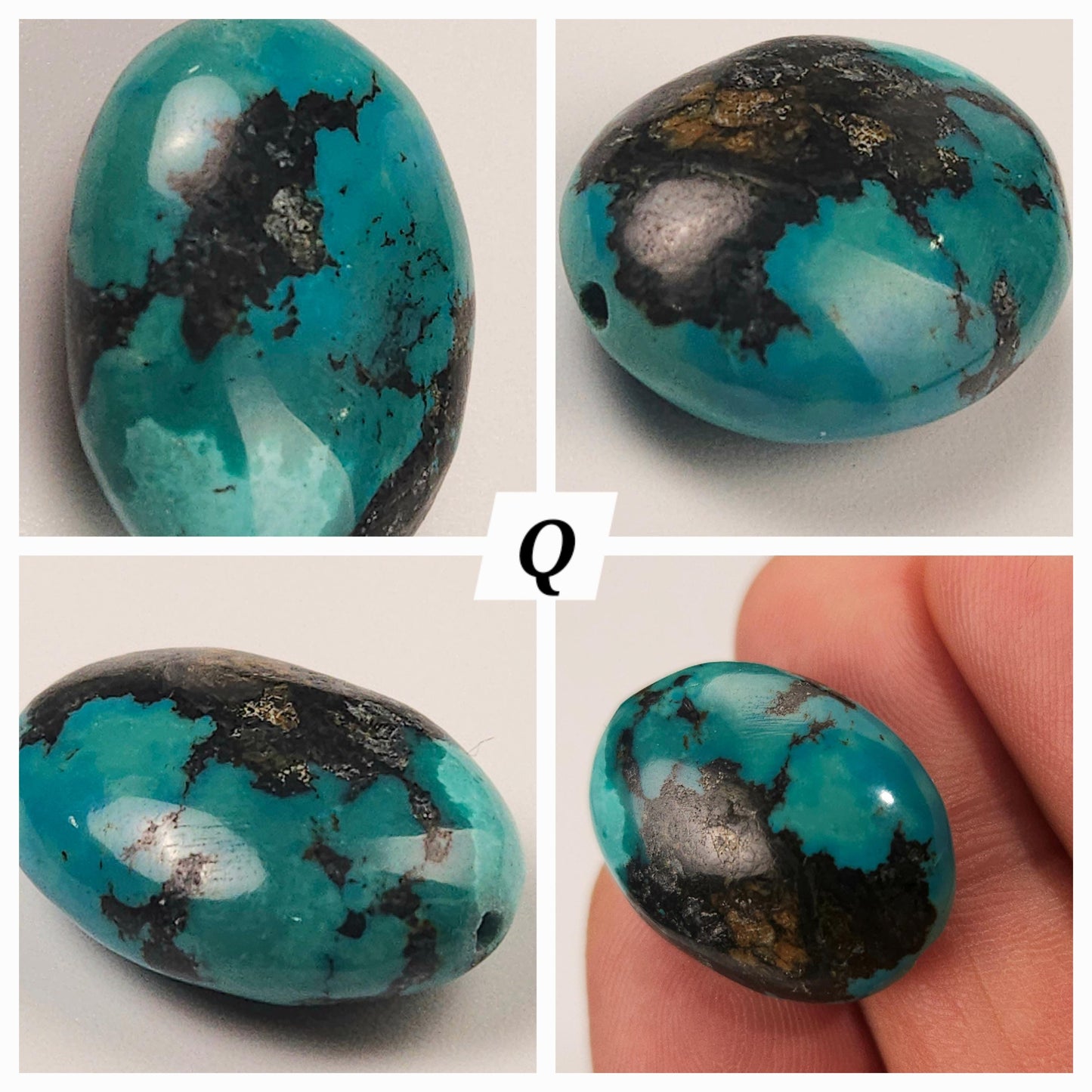Turquoise Pebble, AAA Tibetan Spiderweb Blue Turquoise pebble, Rare, jewelry, Focal, pendant, palm stone, pocket stone, collection, healing