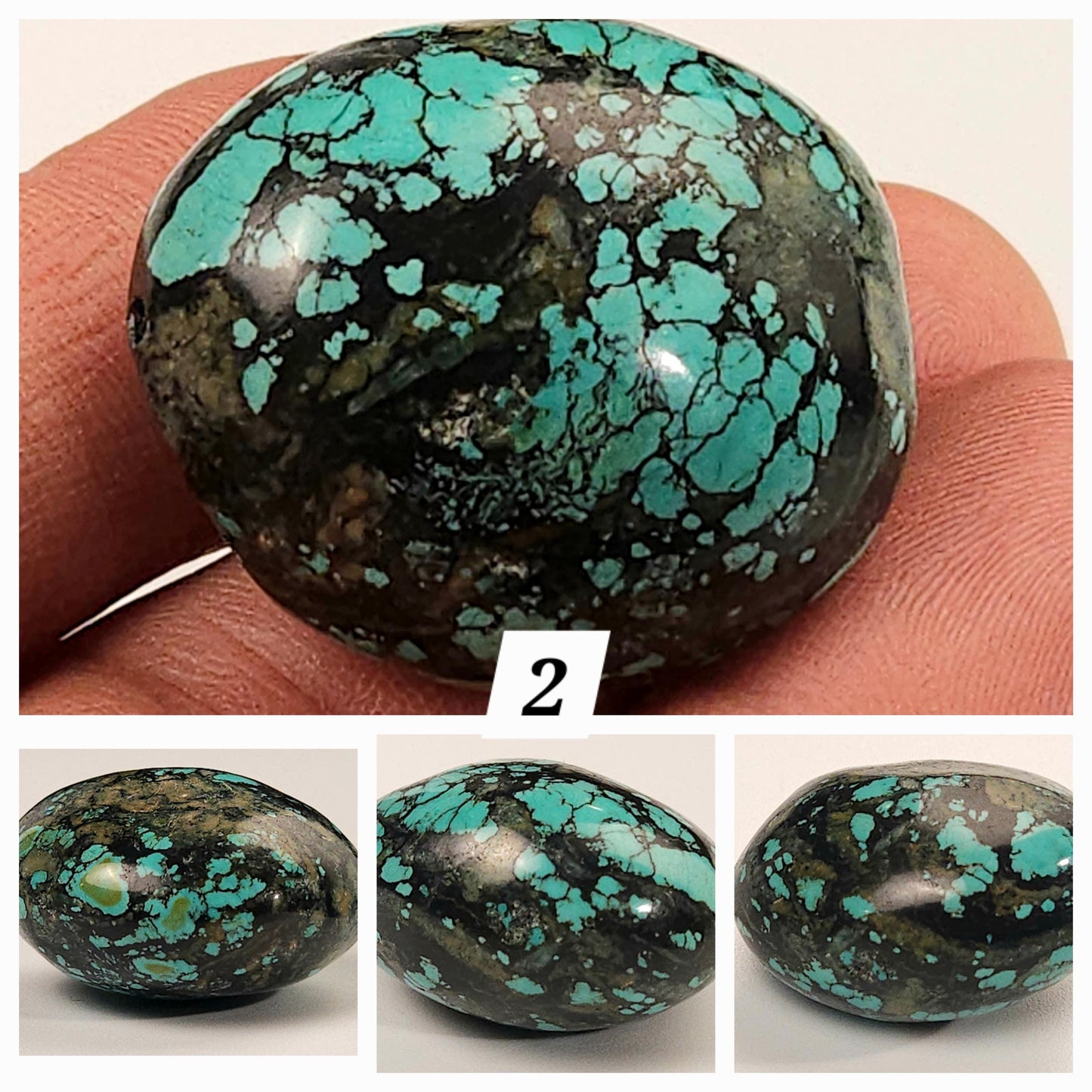 Natural Turquoise Pebble, AAA Tibetan Spiderweb Blue Turquoise, Jewelry Focal, Pendant, Palm Stone, Pocket Stone, Collection, Healing