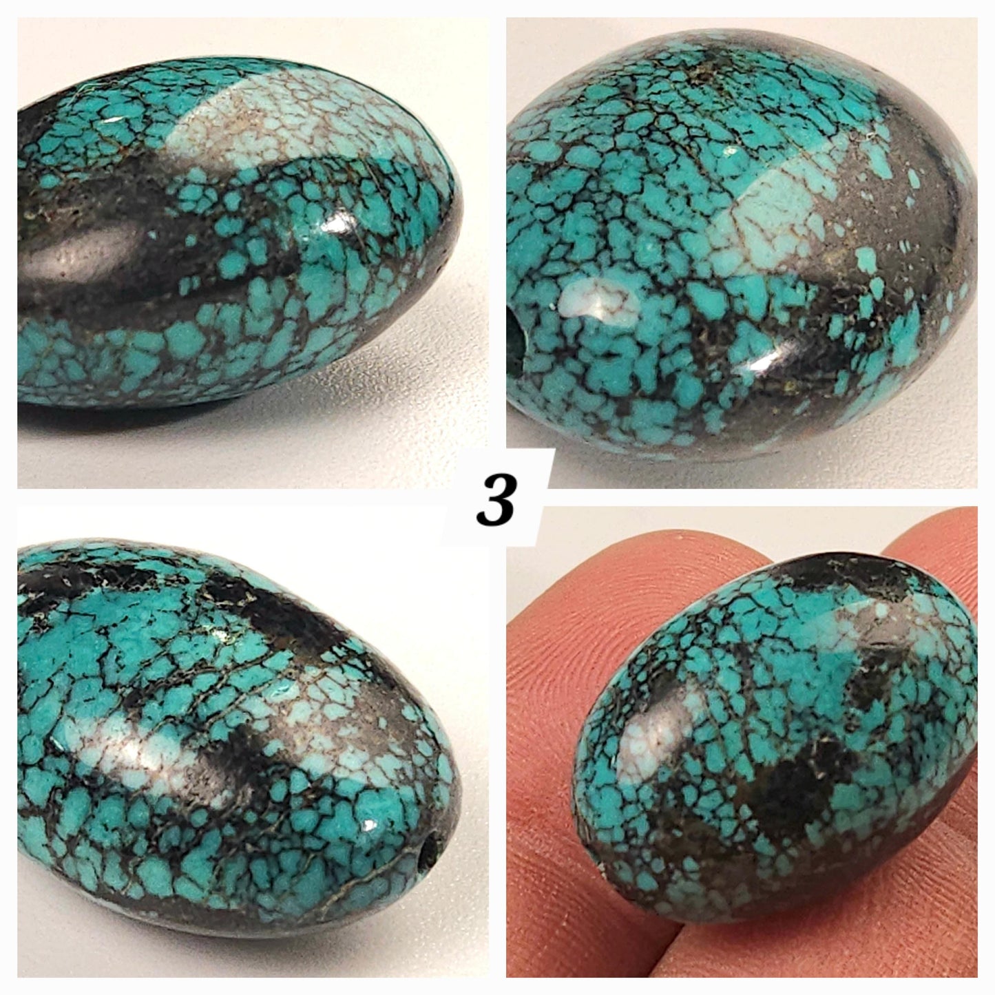 Natural Turquoise Pebble, AAA Tibetan Spiderweb Blue Turquoise, Jewelry Focal, Pendant, Palm Stone, Pocket Stone, Collection, Healing