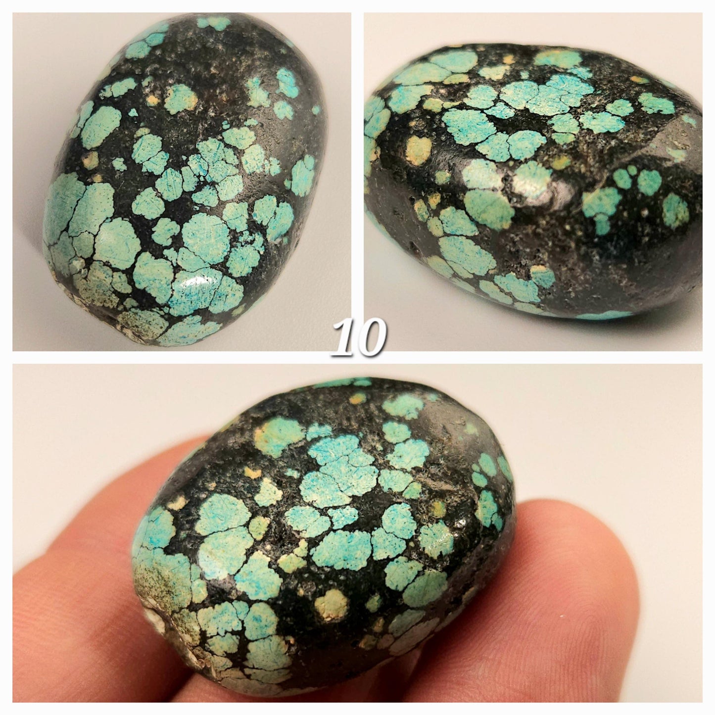 Natural Turquoise Pebble, AAA Tibetan Spiderweb Blue Turquoise, Jewelry Focal, Pendant, Palm Stone, Pocket Stone, Collection, Healing