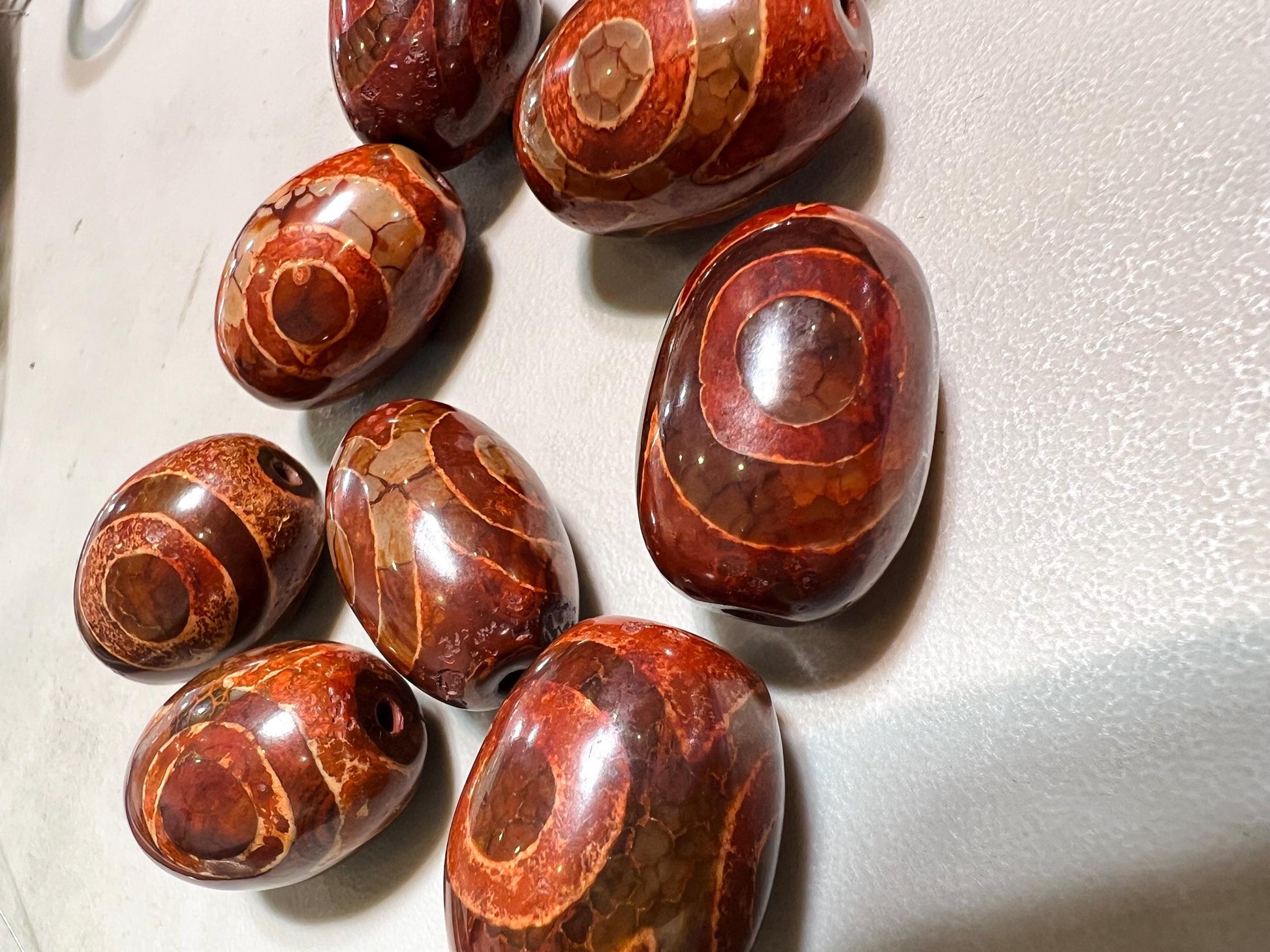 Natural Tibetan agate Evil Eye Oval drum Eye Agate huge 22x28mm vintage Jewelry Making, Art Craft Beads pocket stone protection