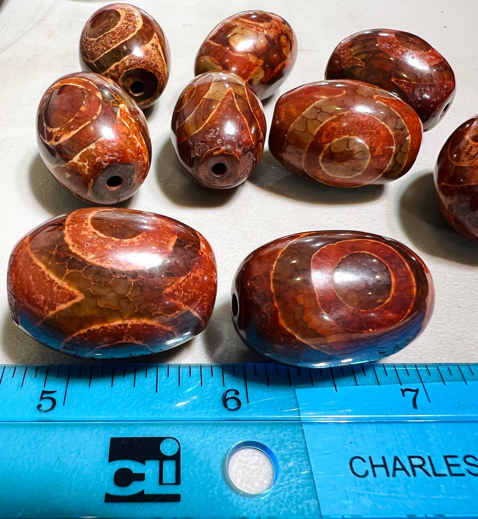Natural Tibetan agate Evil Eye Oval drum Eye Agate huge 22x28mm vintage Jewelry Making, Art Craft Beads pocket stone protection