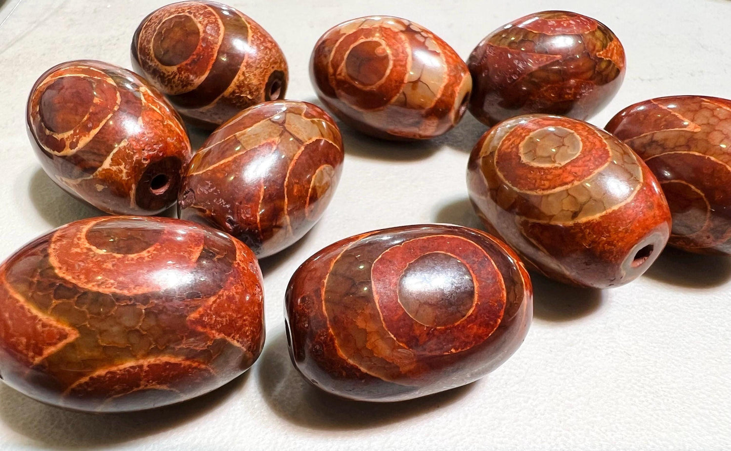Natural Tibetan agate Evil Eye Oval drum Eye Agate huge 22x28mm vintage Jewelry Making, Art Craft Beads pocket stone protection
