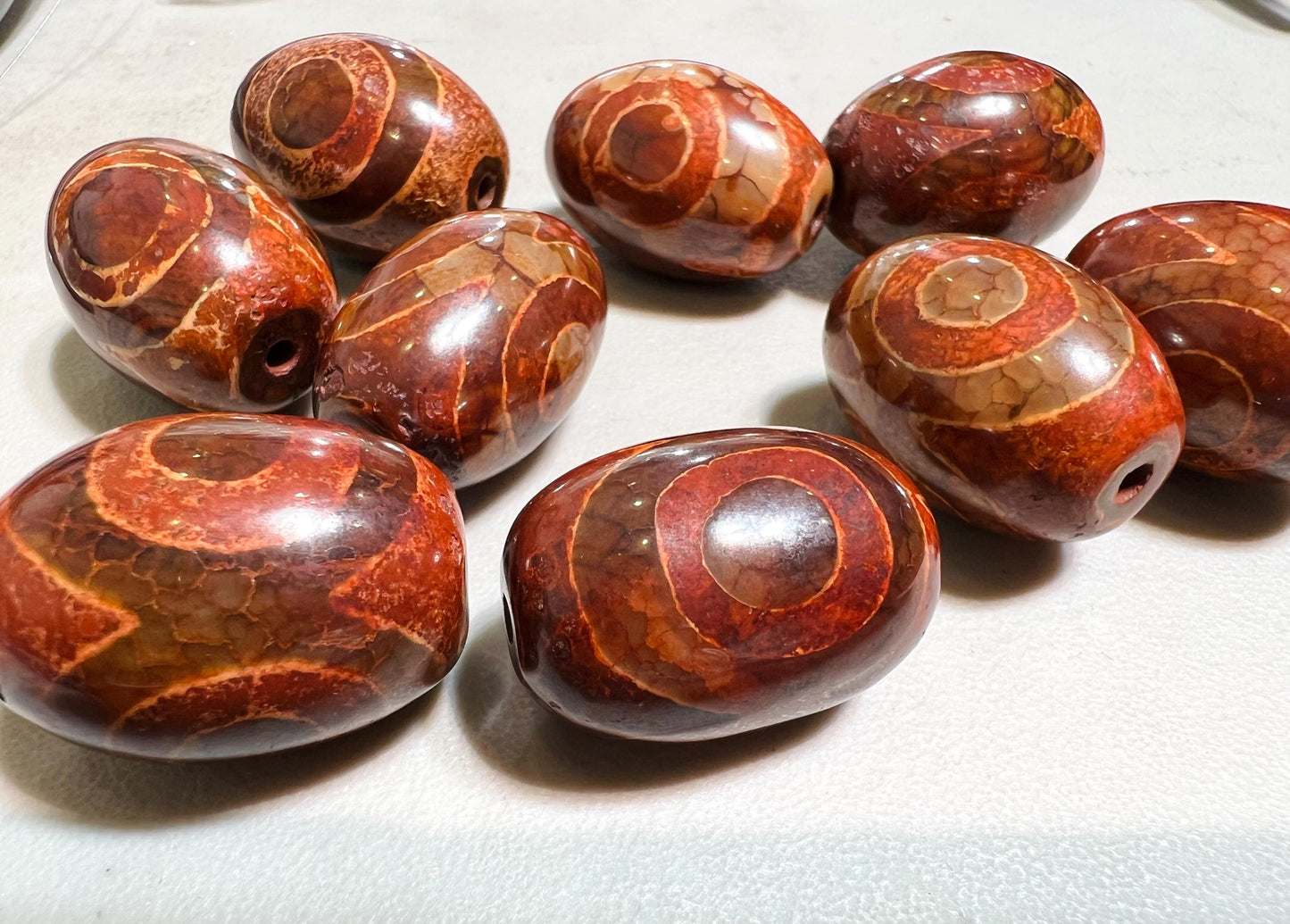 Natural Tibetan agate Evil Eye Oval drum Eye Agate huge 22x28mm vintage Jewelry Making, Art Craft Beads pocket stone protection