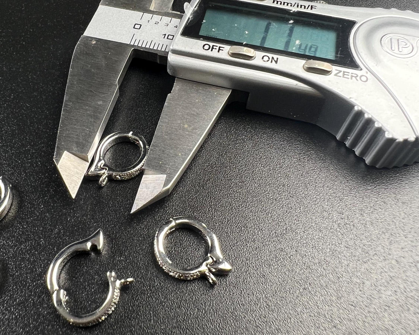 Cubic zirconia Sterling Silver CZ diamond Enhancer Hinged Bail Heavy duty Interchangeable Pendant holder 11mm snap on Bail