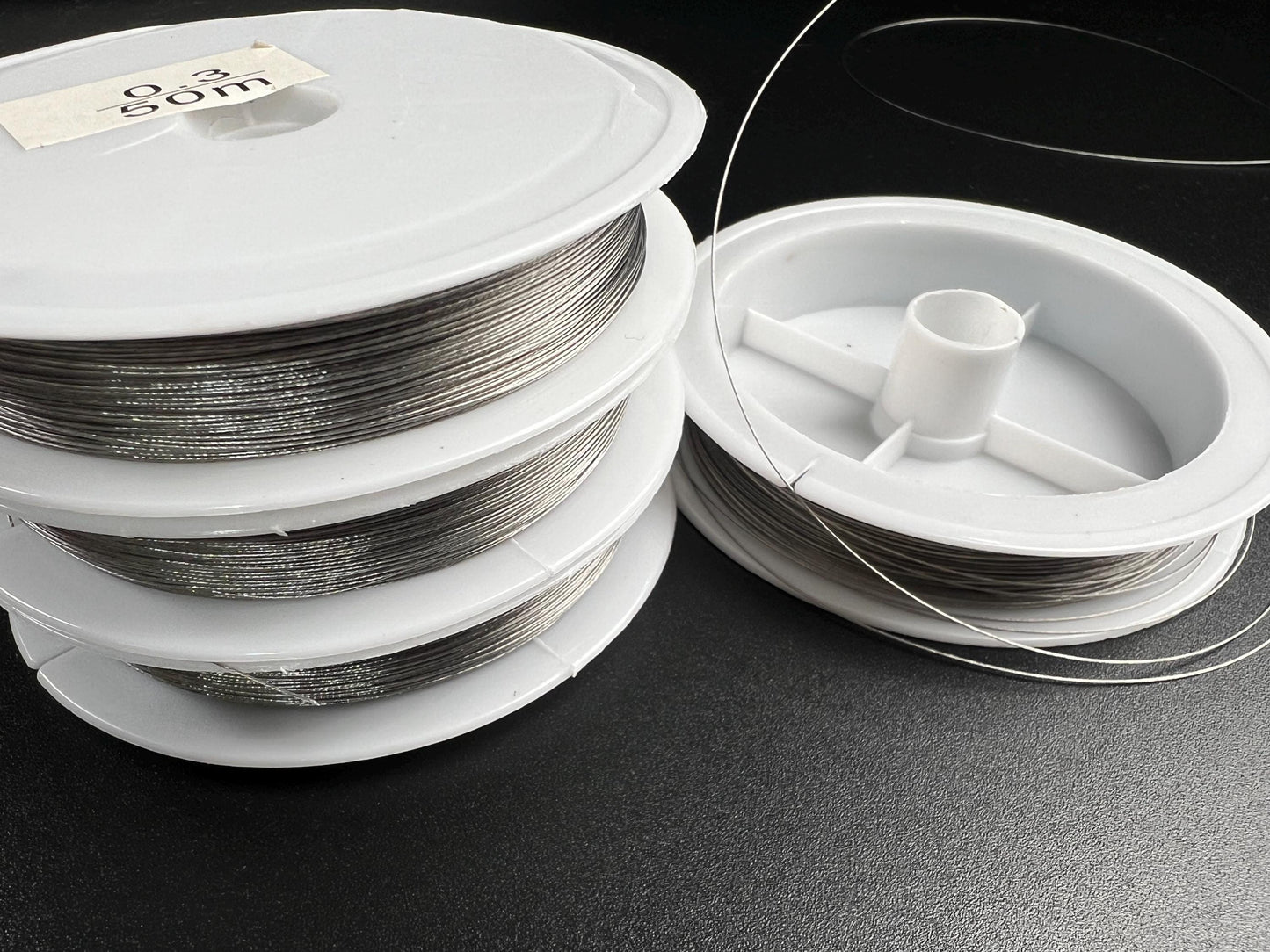 Beading wire strong flexible 7strand 164 feet .3mm 1 spool for necklace bracelet jewelry making Tigertail beading wire