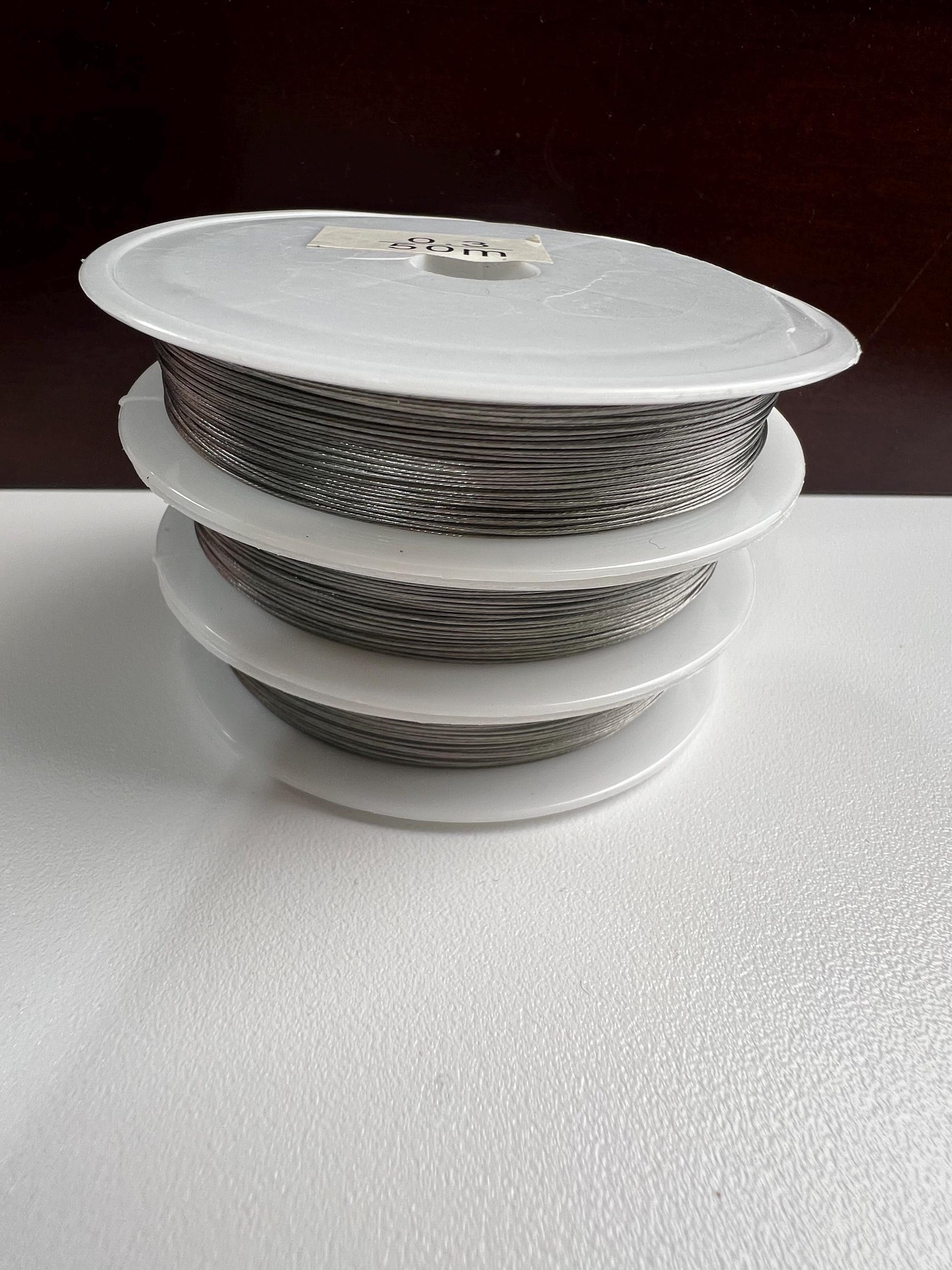 Beading wire strong flexible 7strand 164 feet .3mm 1 spool for necklace bracelet jewelry making Tigertail beading wire