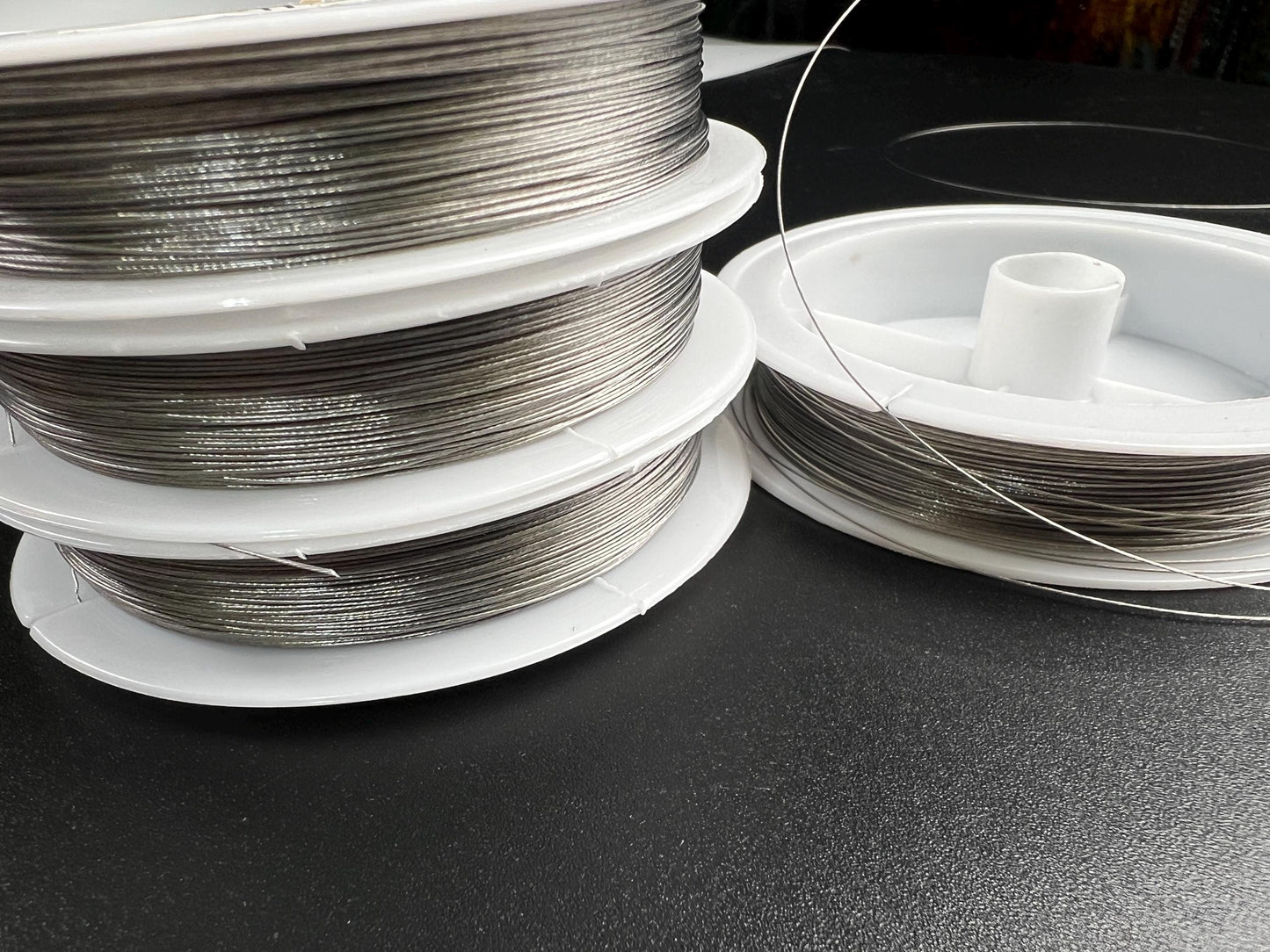 Beading wire strong flexible 7strand 164 feet .3mm 1 spool for necklace bracelet jewelry making Tigertail beading wire