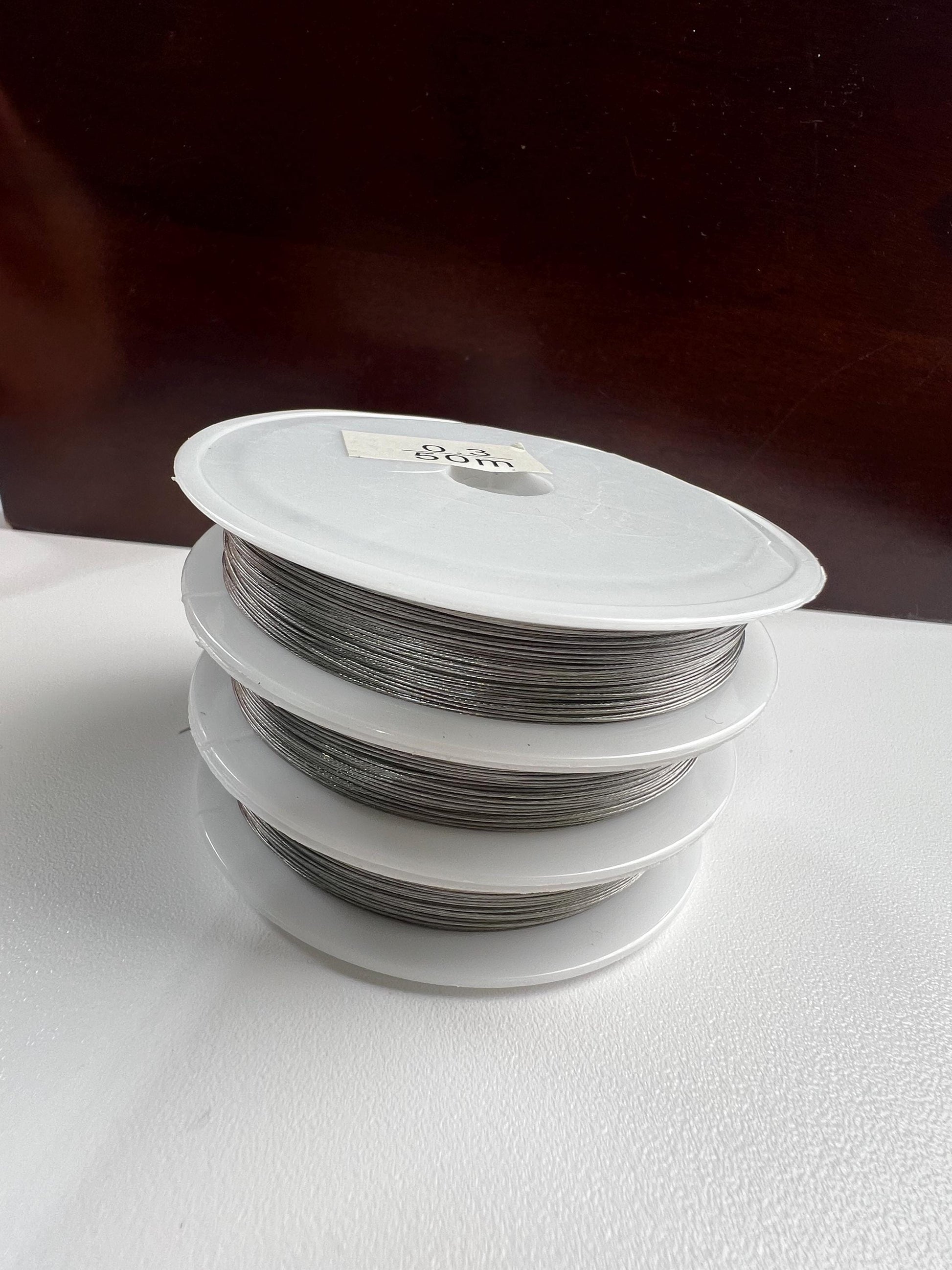 Beading wire strong flexible 7strand 164 feet .3mm 1 spool for necklace bracelet jewelry making Tigertail beading wire
