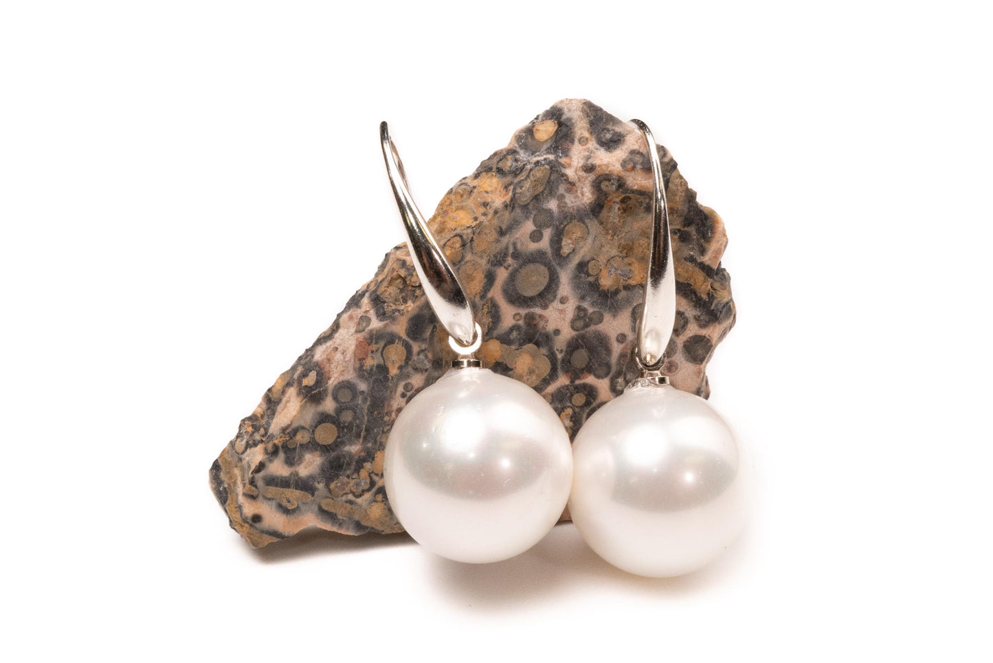 Half drilled White South Sea Shell Pearl earring 10,12,14mm Large High Luster Pearl Silver/Gold hook Earrings,Elegant Bridal