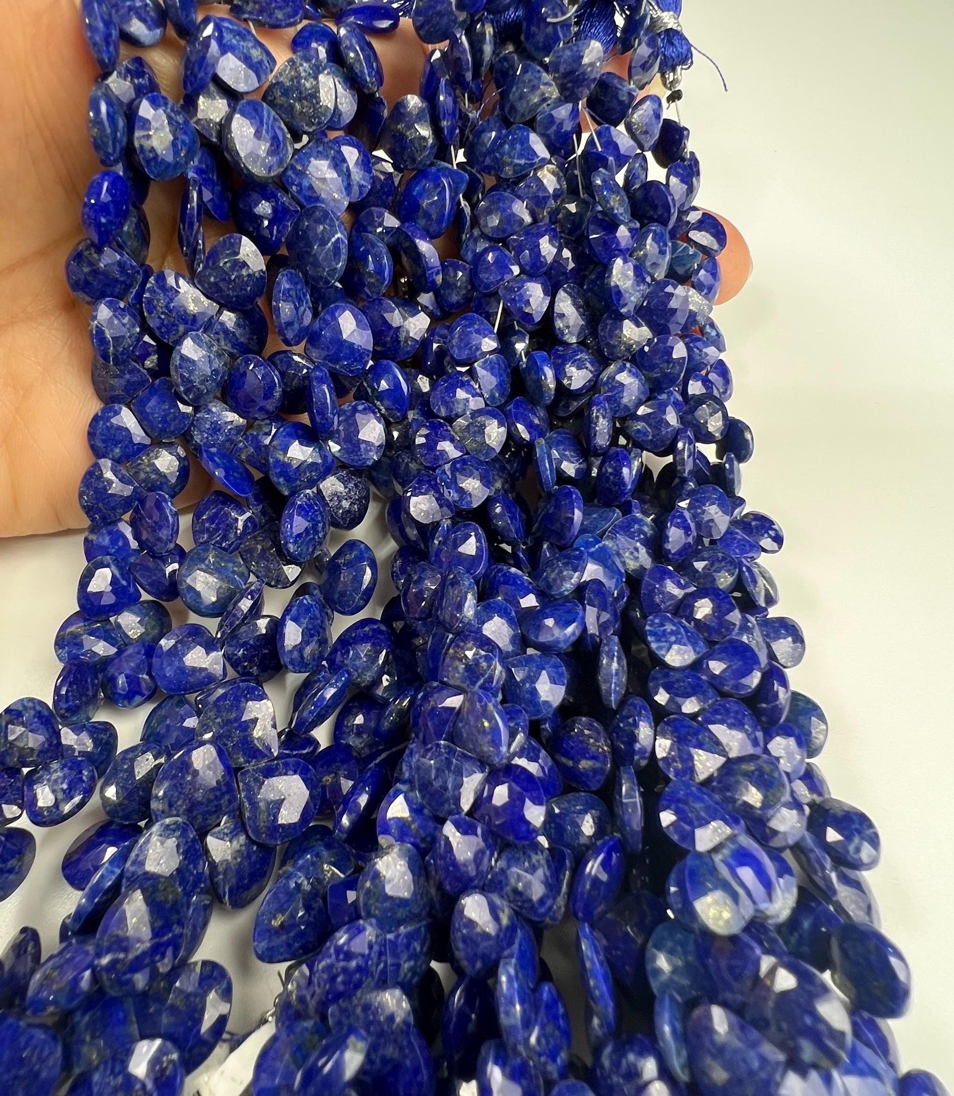 Genuine Lapis Lazuli 2.5mm Faceted Roubd Royal Blue Lapis Beads Jewelry Making 13”Strand