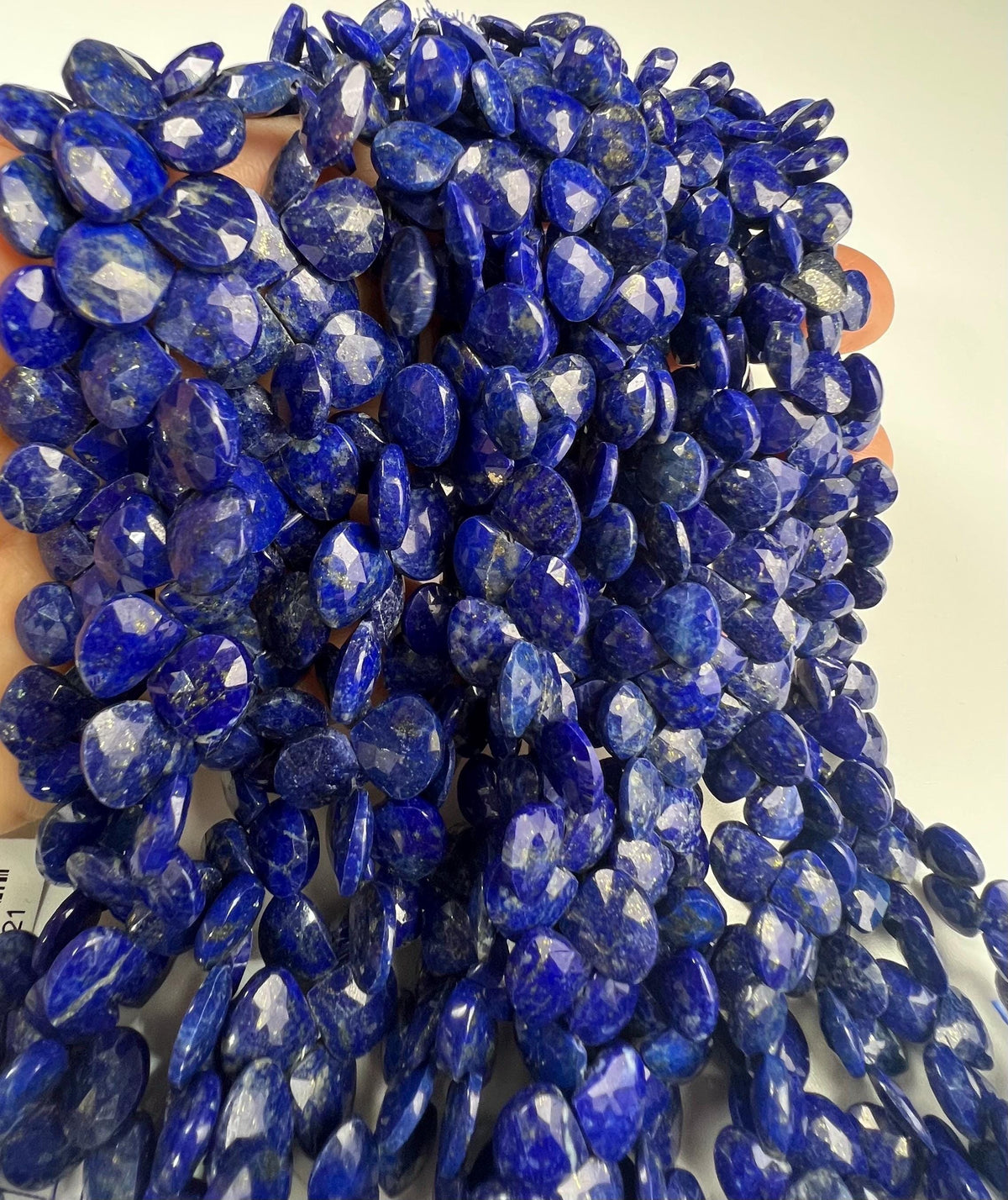 Genuine Lapis Lazuli Faceted heart drop Royal Blue Lapis drop for Jewelry Making by pieces