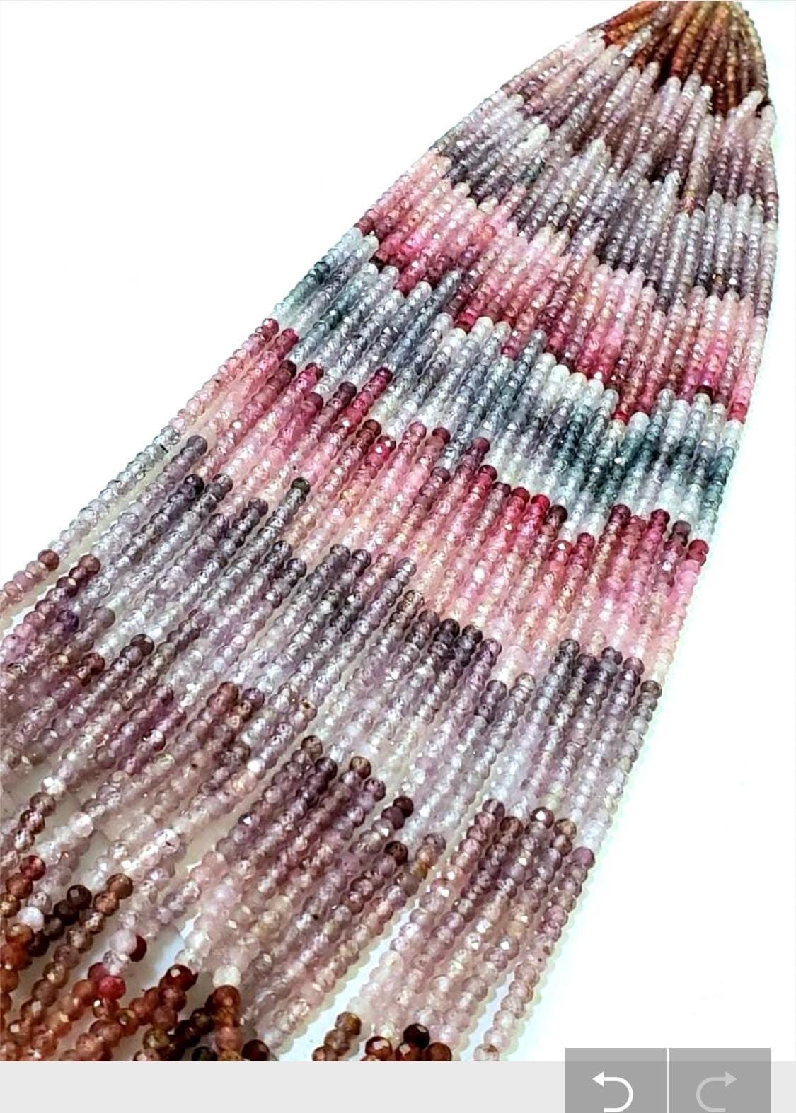 Natural Multi Spinel Shaded Round 1.5,1.8,2mm AAA Micro Cut Faceted Jewelry Making Gemstone Beads 12.5"