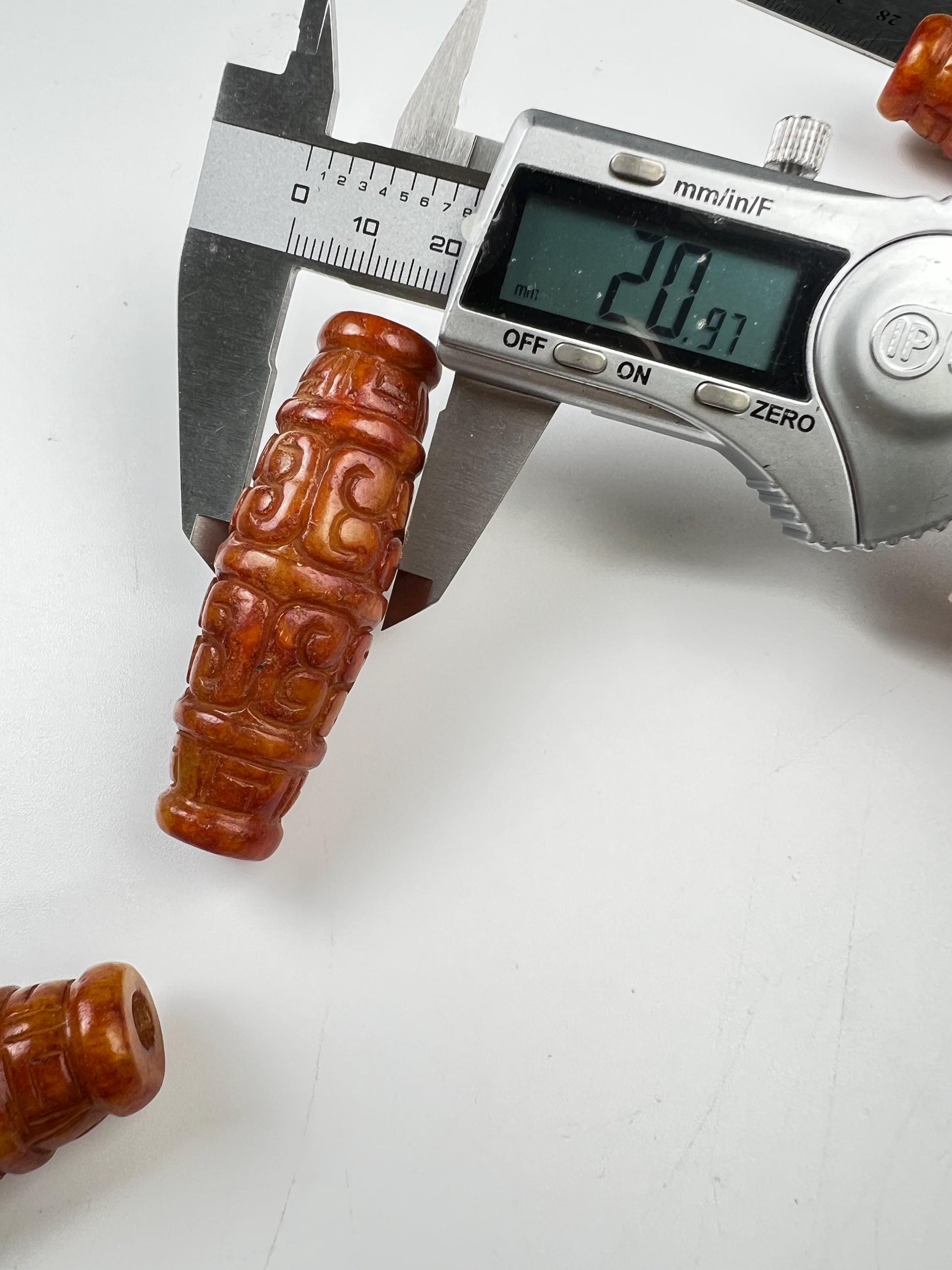 Vintage Natural Antique Tibetian jade Handcrafted Jadeite long bead pocket stone Mineral focal jewelry pendant piece Good Luck