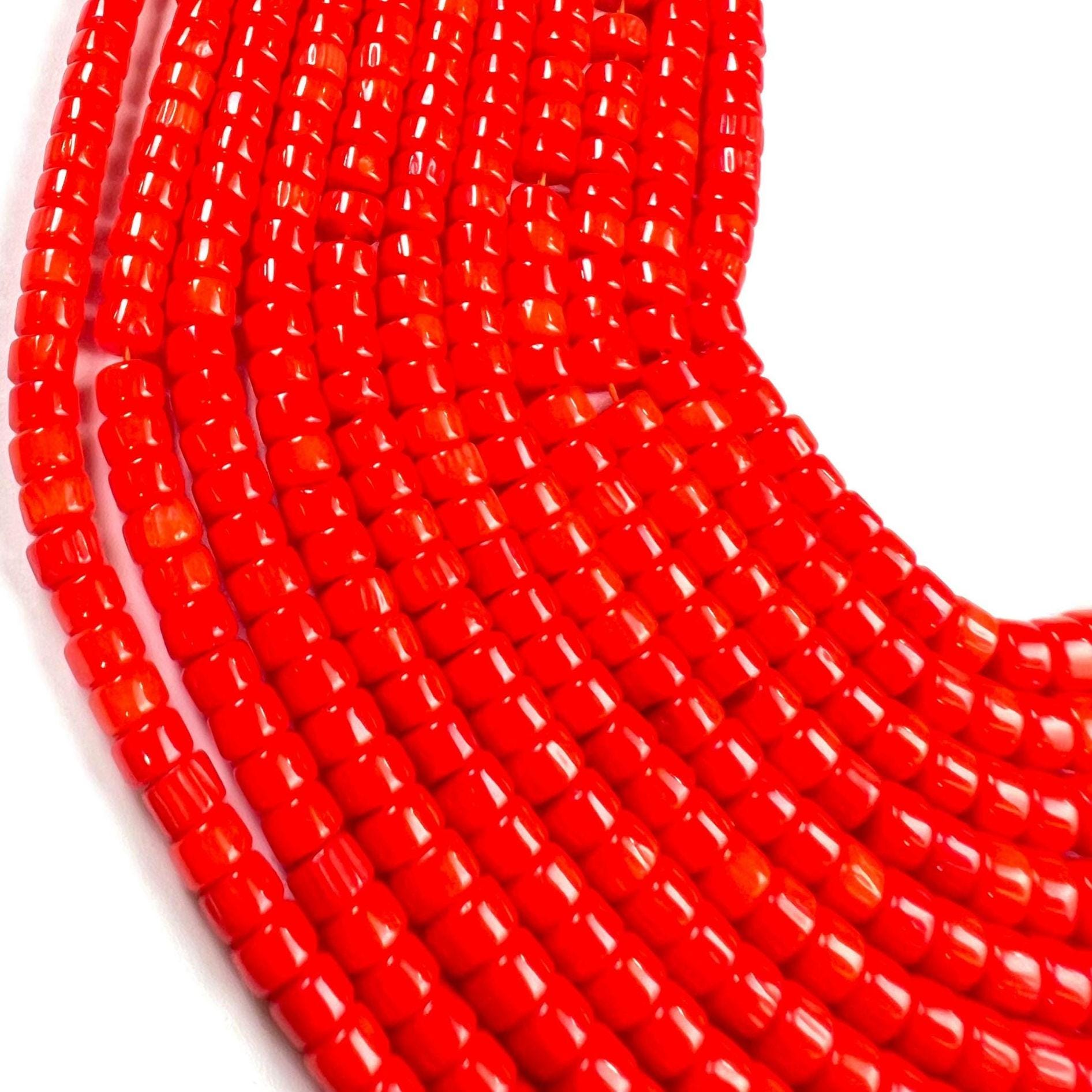 Genuine coral Heishi Wherl tyre smooth Roundel beads 6mm AAA quality gemstone Beads 15" Strand