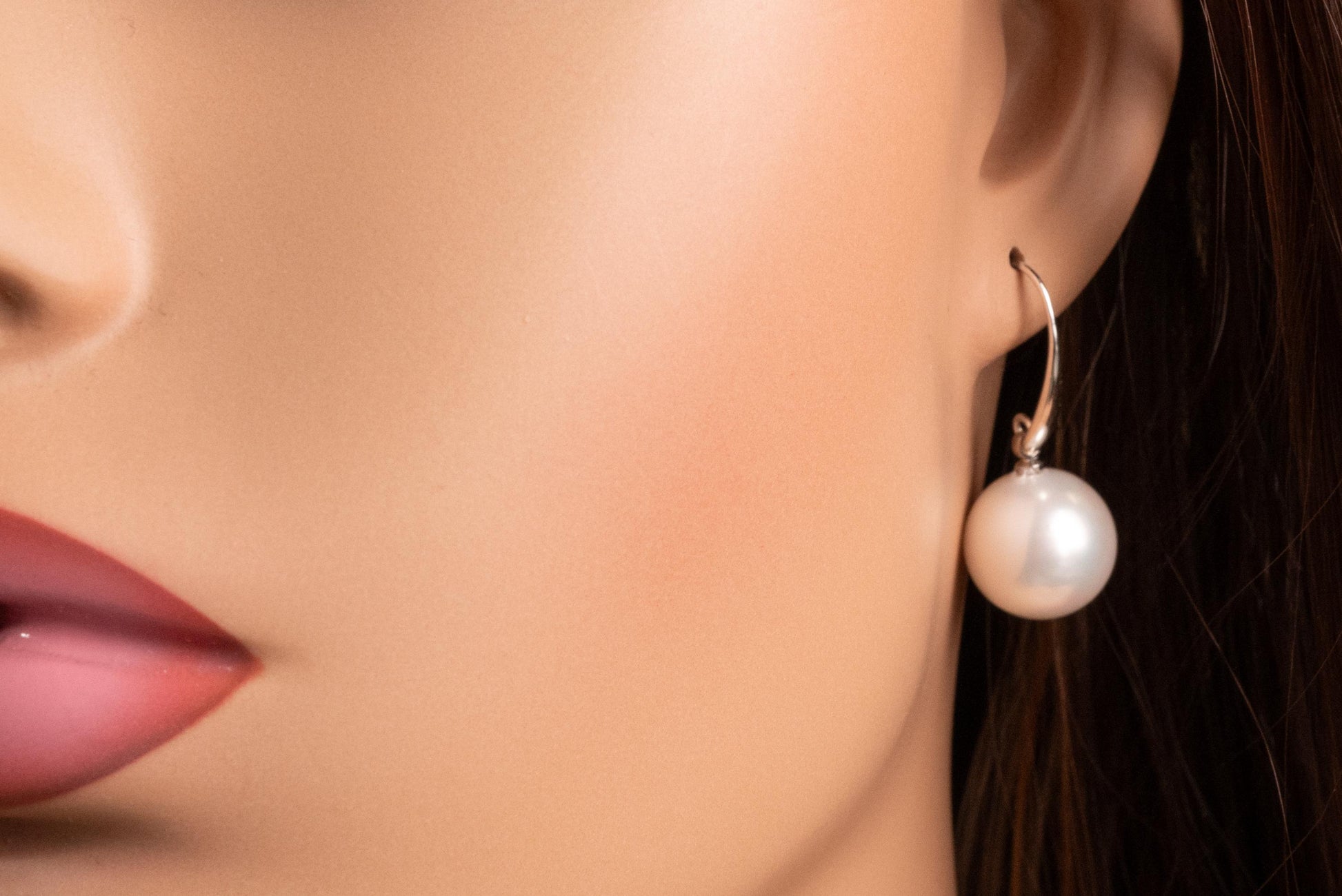 Half drilled White South Sea Shell Pearl earring 10,12,14mm Large High Luster Pearl Silver/Gold hook Earrings,Elegant Bridal
