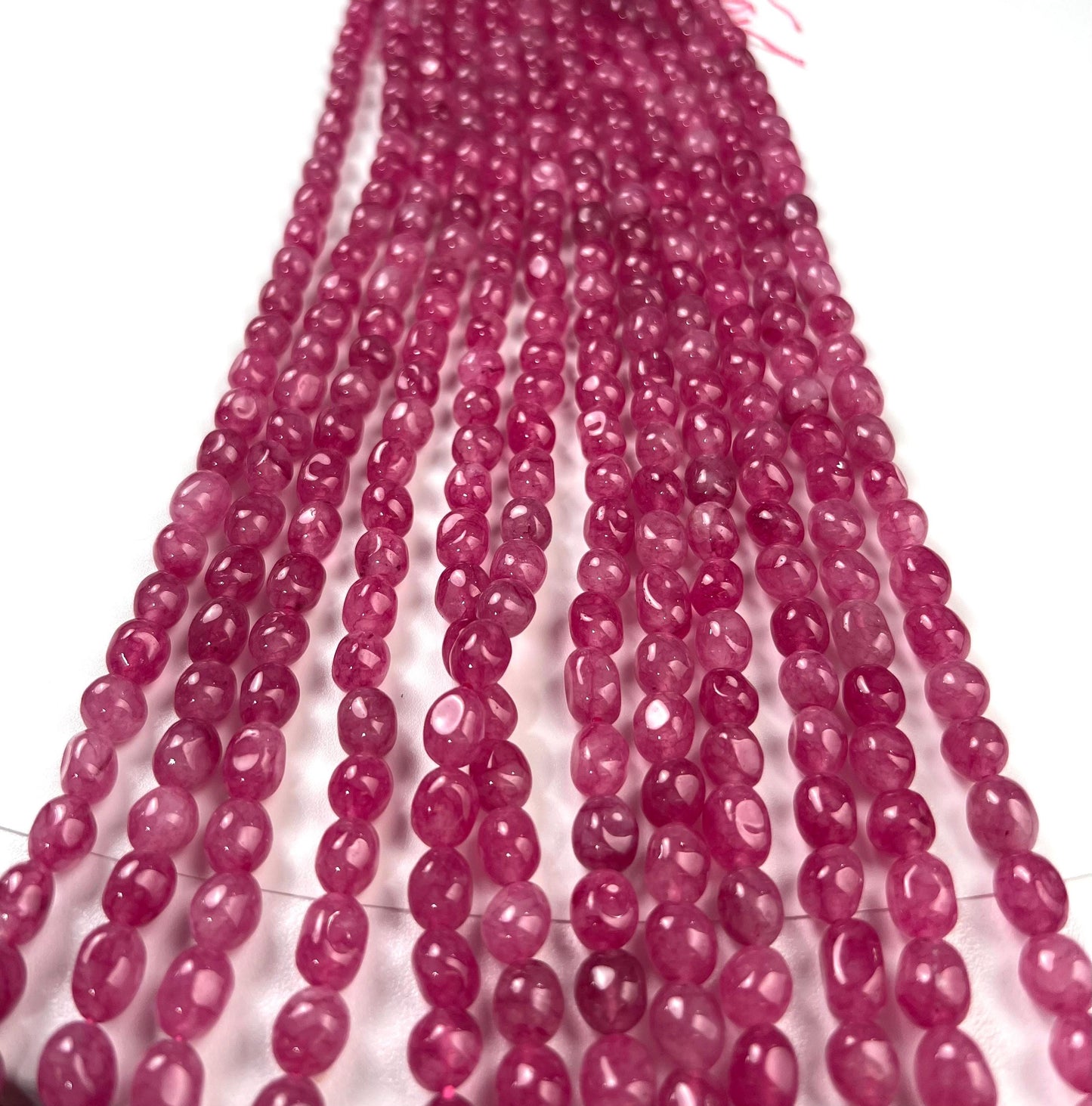 Purple agate beads Rose pink purple smooth oval 8x10mm jewelry making beads 14”