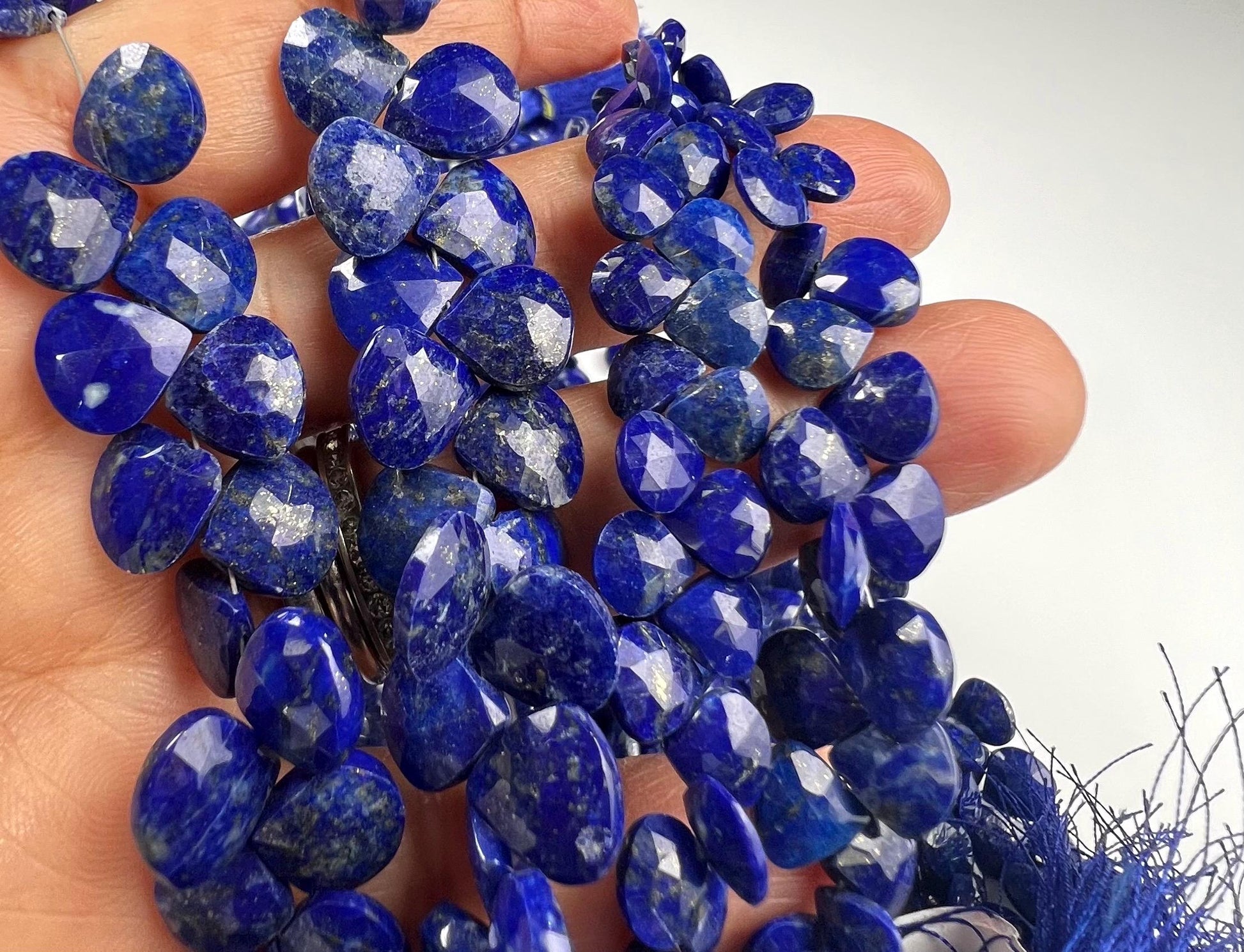 Genuine Lapis Lazuli 2.5mm Faceted Roubd Royal Blue Lapis Beads Jewelry Making 13”Strand