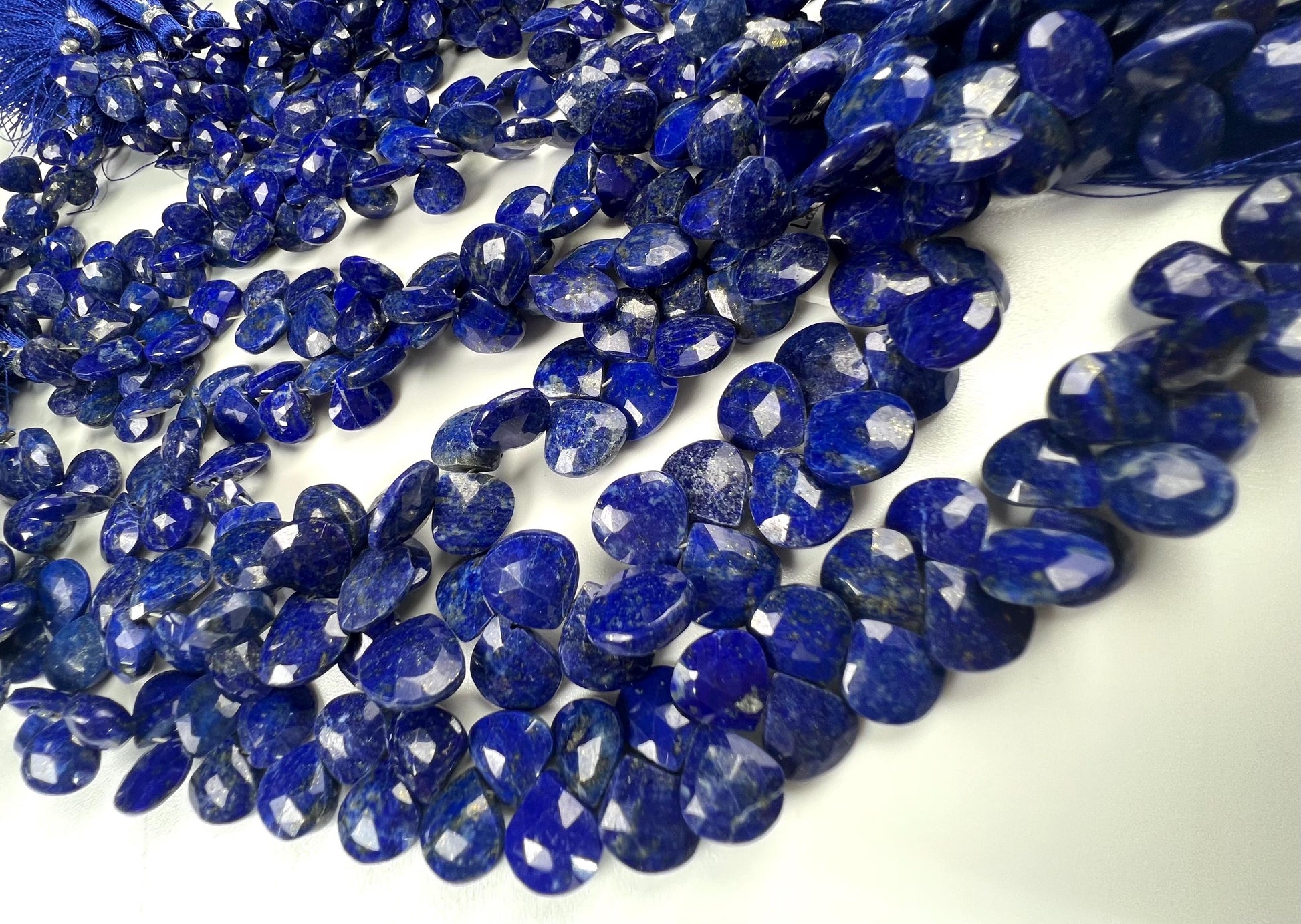 Genuine Lapis Lazuli 2.5mm Faceted Roubd Royal Blue Lapis Beads Jewelry Making 13”Strand